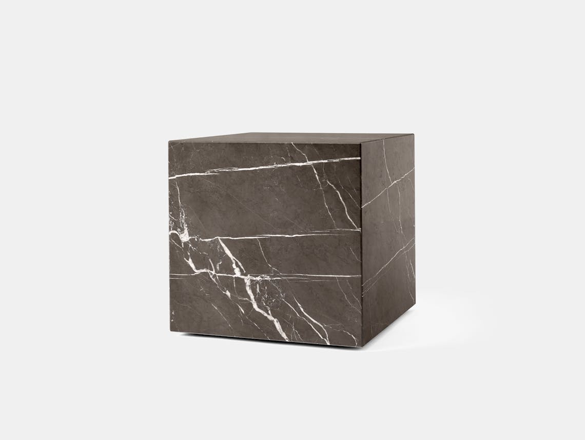 Menu plinth cubic grey marble