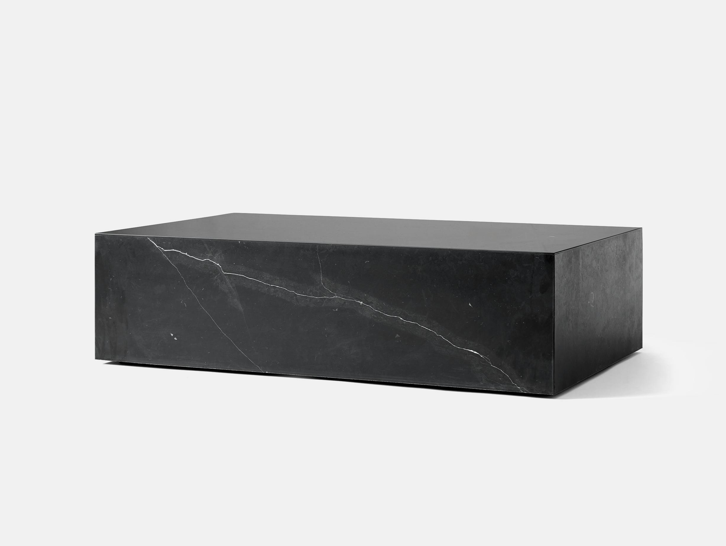 Menu plinth low black marble