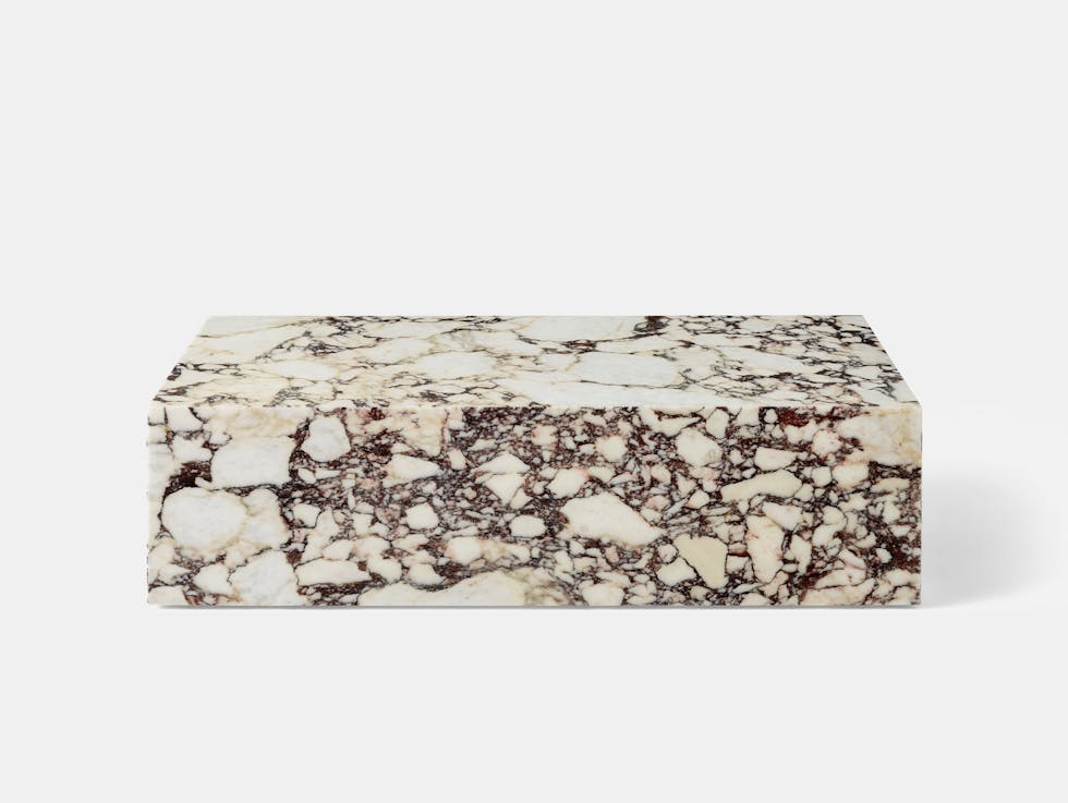 Menu plinth low calacatta viola marble