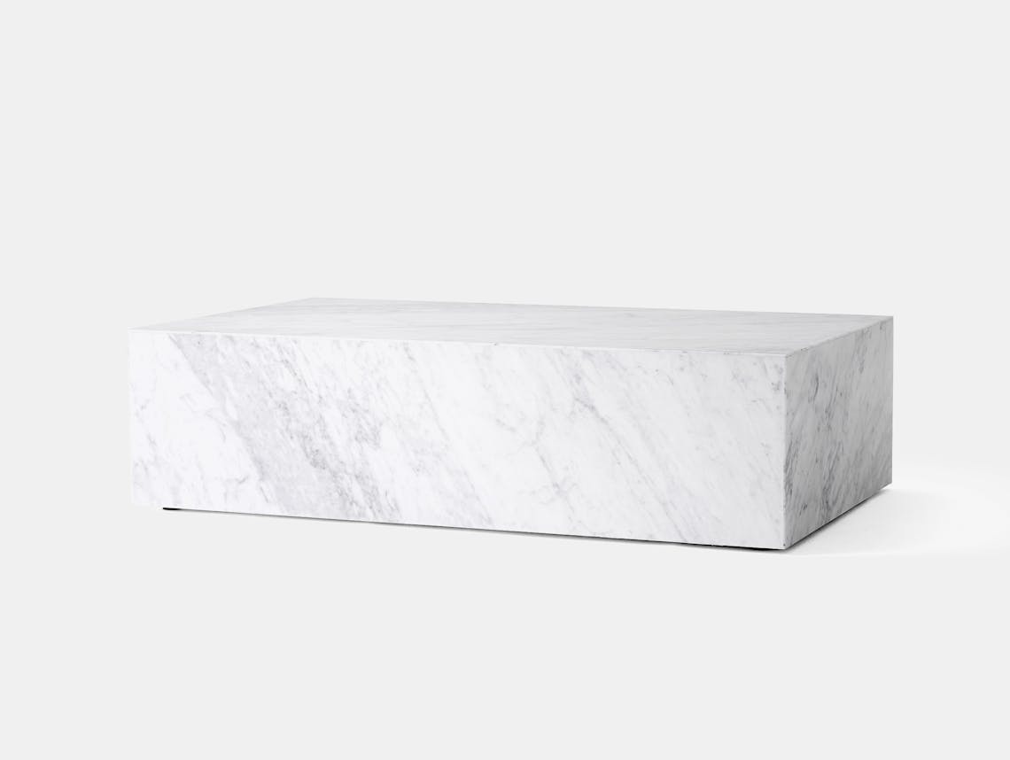 Menu plinth low white marble