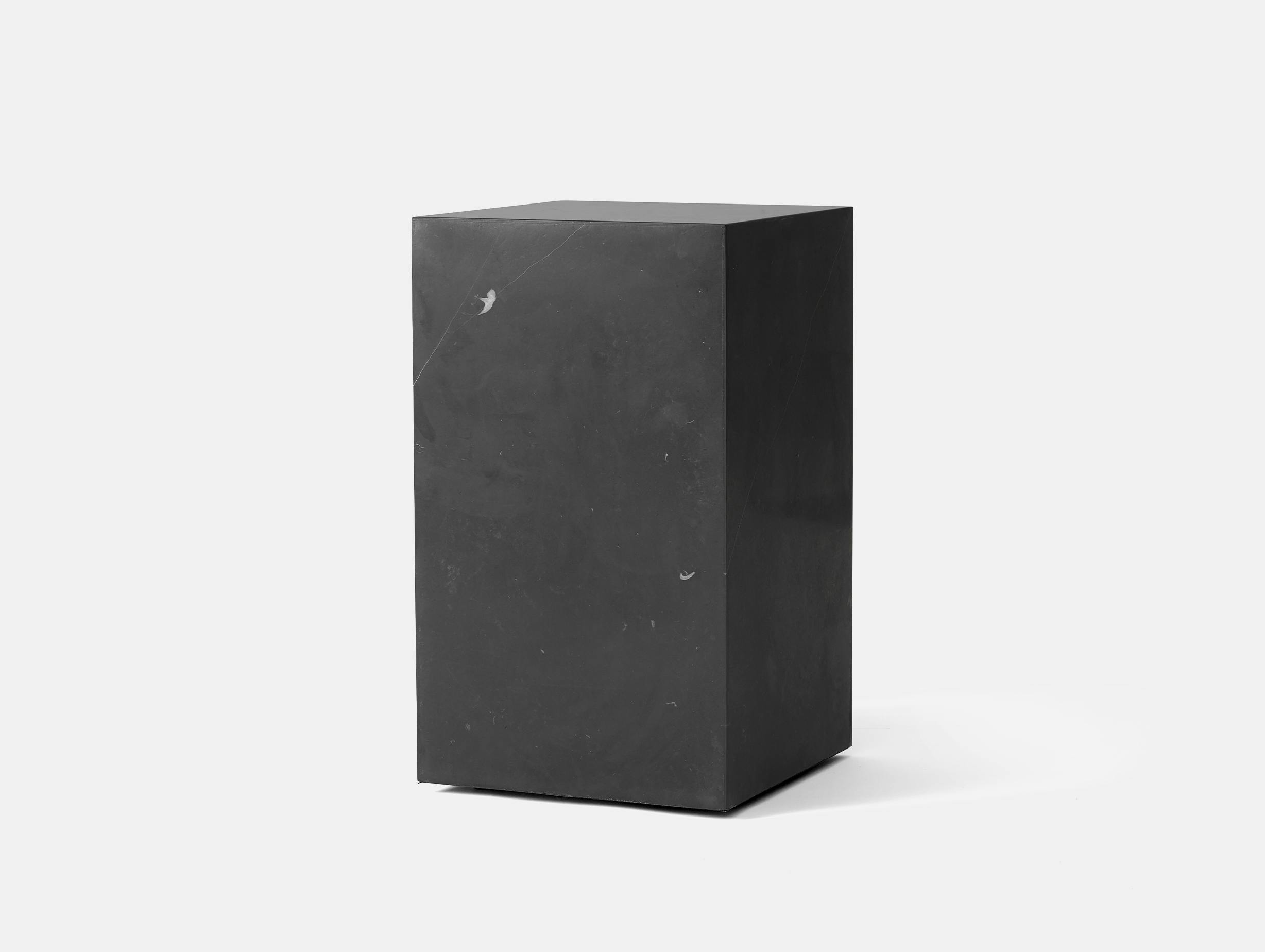 Menu plinth tall black marble