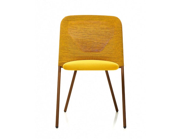 Moooi Shift Dining Chair Yellow Front Jonas Forsman