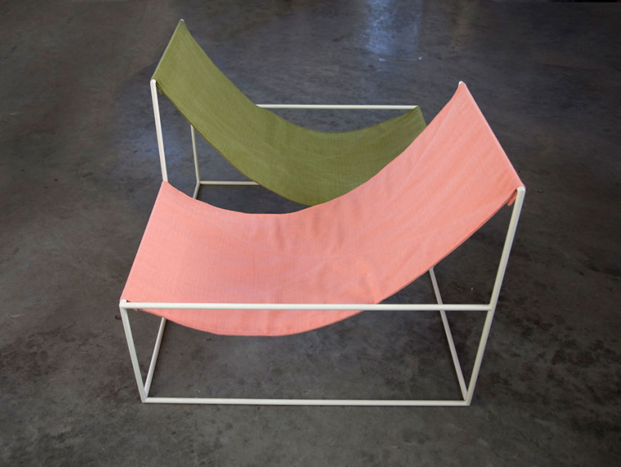 Muller Van Severen Crossed Double Seat Fabric Fien Muller Hannes Van Severen