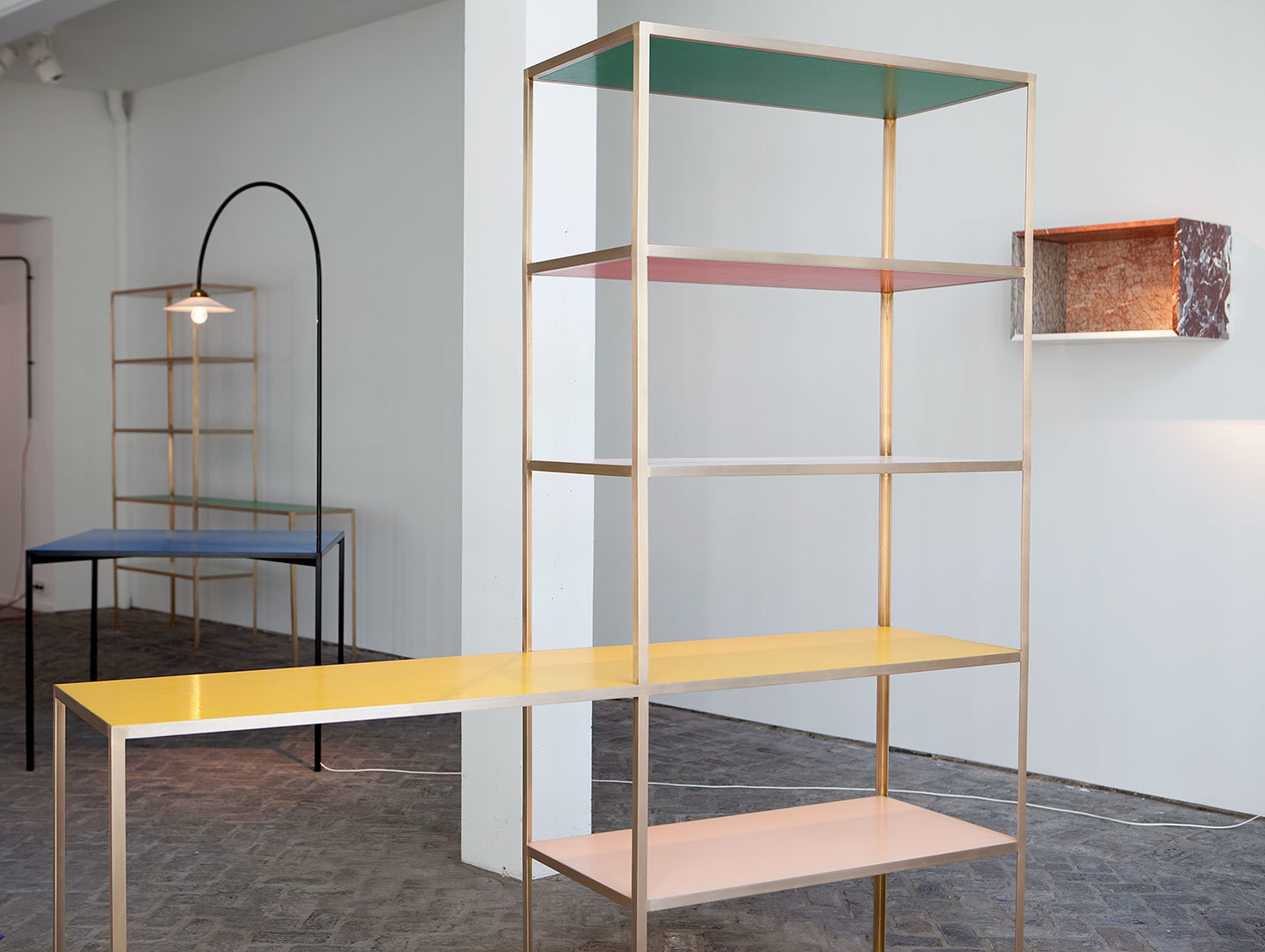 Muller Van Severen Rack And Table Brass Fien Muller Hannes Van Severen