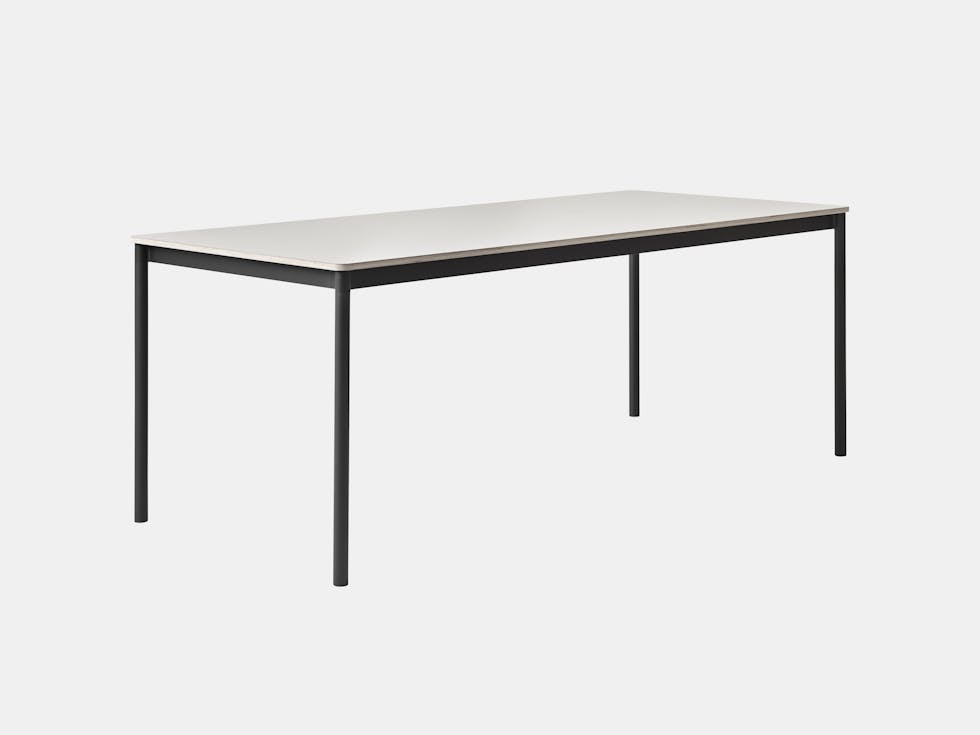 Muuto Base Table Black Frame White Top Mika Tolvanen Muuto Base Table Black Frame White Top Mika Tolvanen
