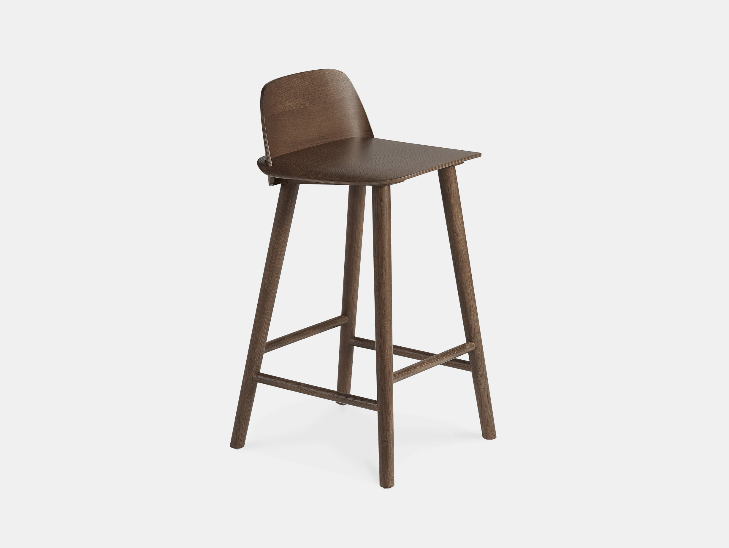 Muuto Nerd Counter Stool Dark Stained Brown