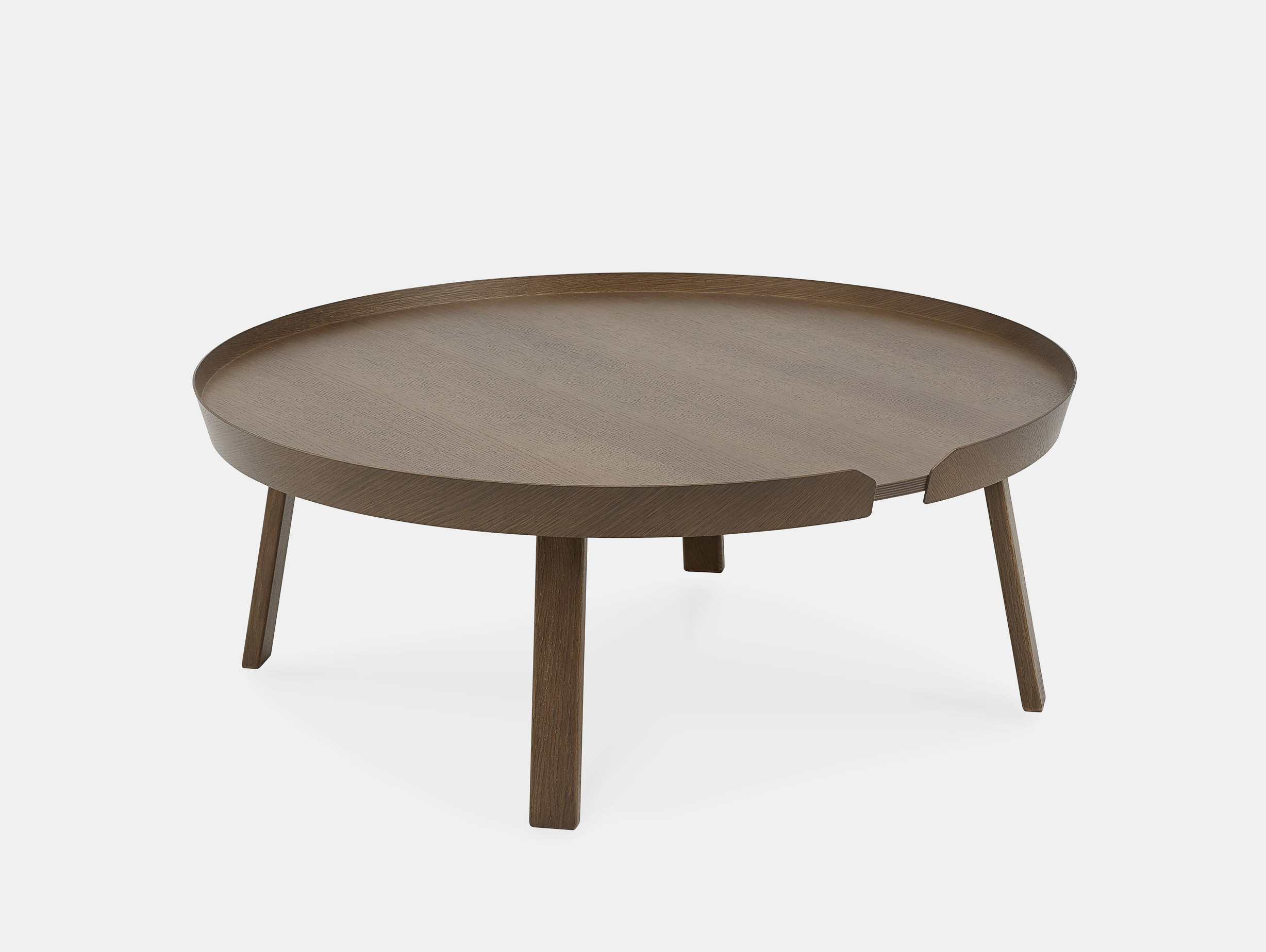 Muuto around coffee table xlarge dark stained brown