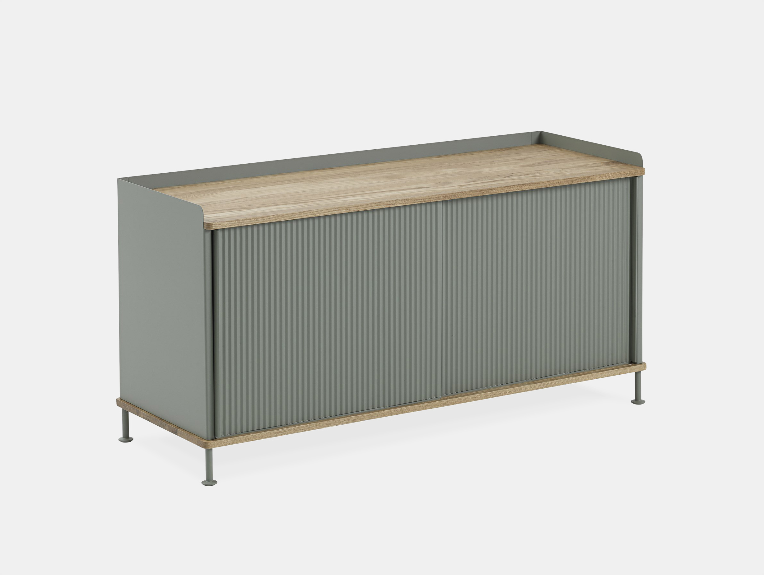 Muuto enfold low sideboard dusty green oak