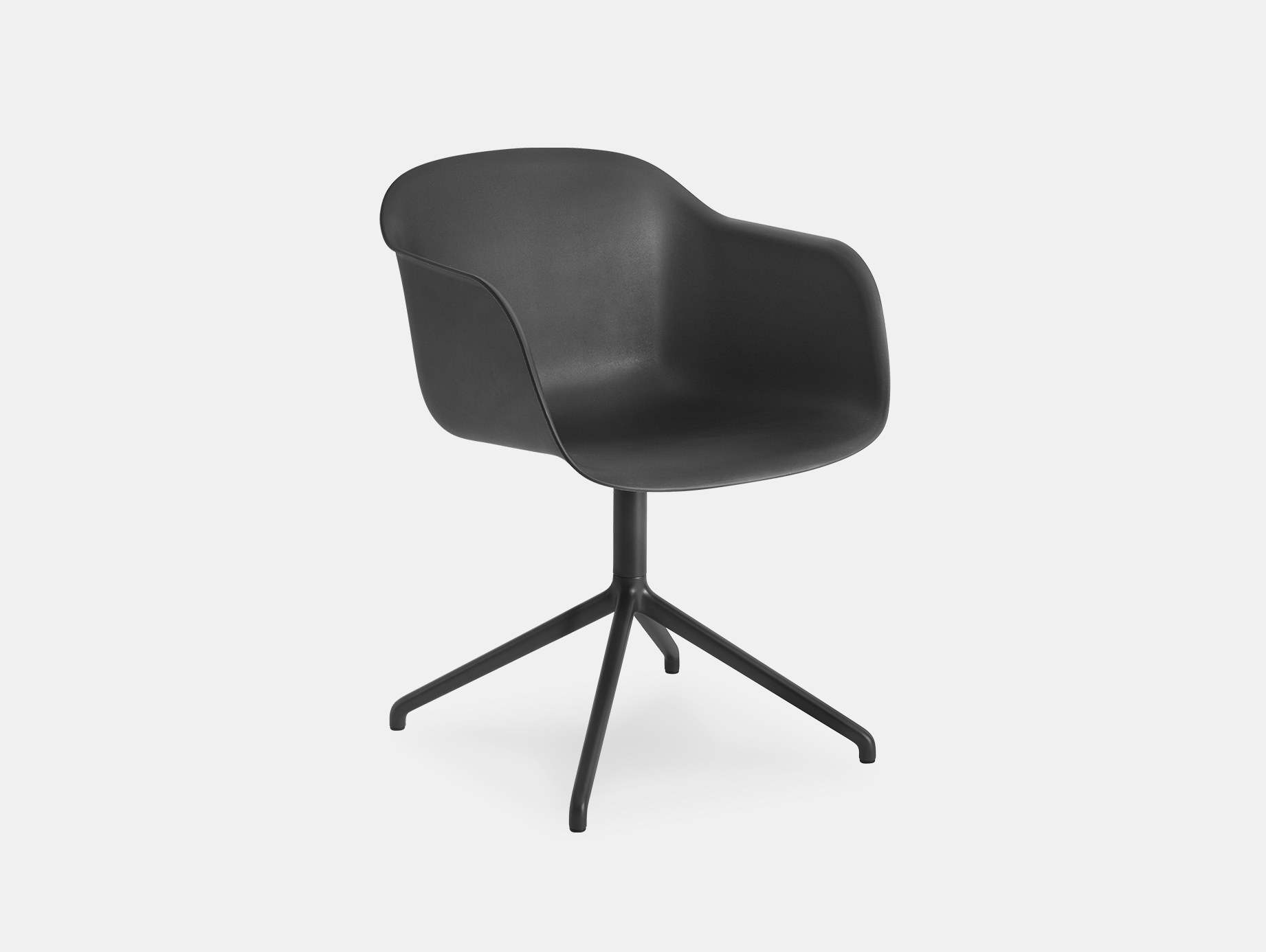 Muuto fiber swivel armchair black