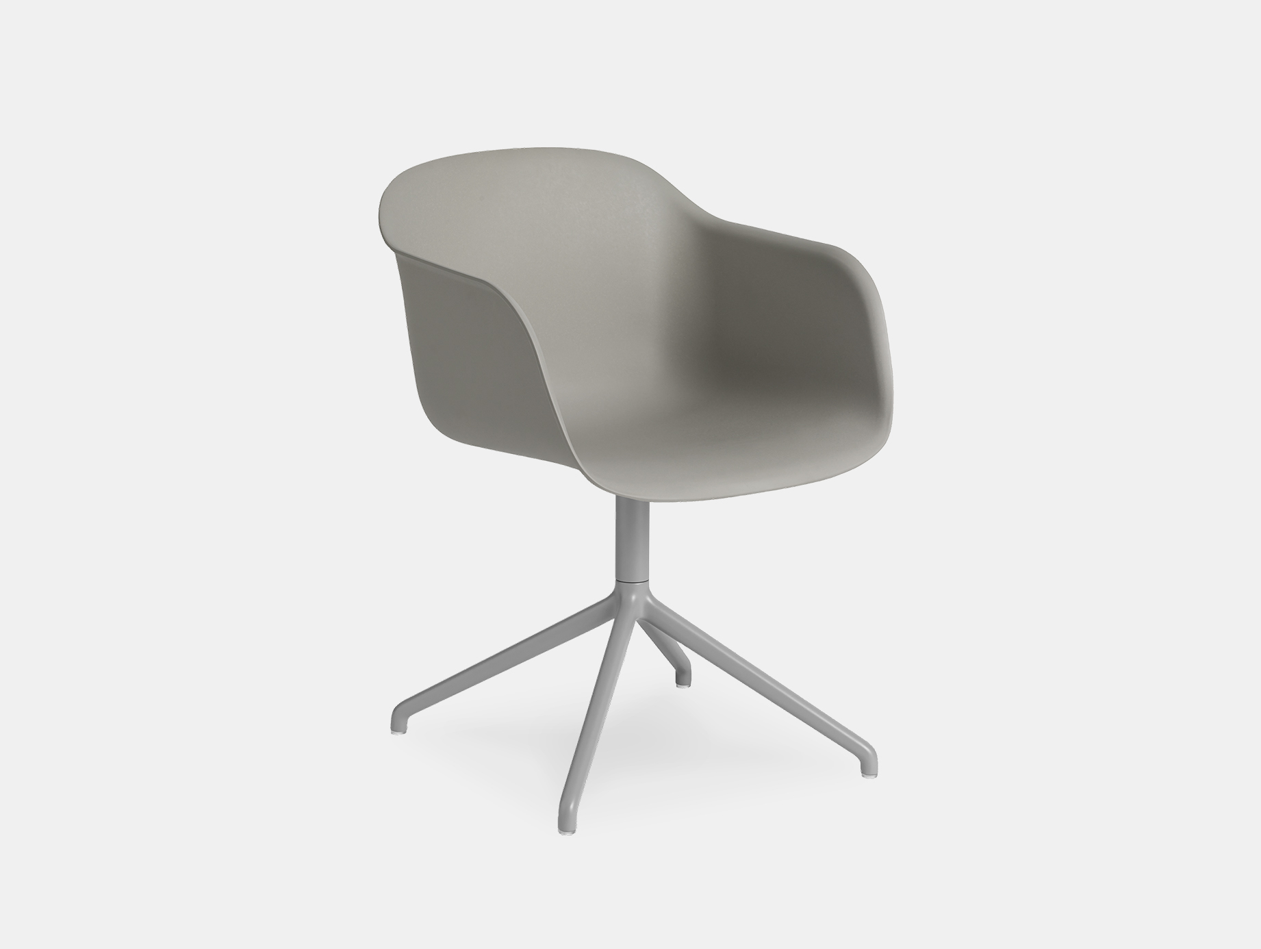 Muuto fiber swivel armchair grey