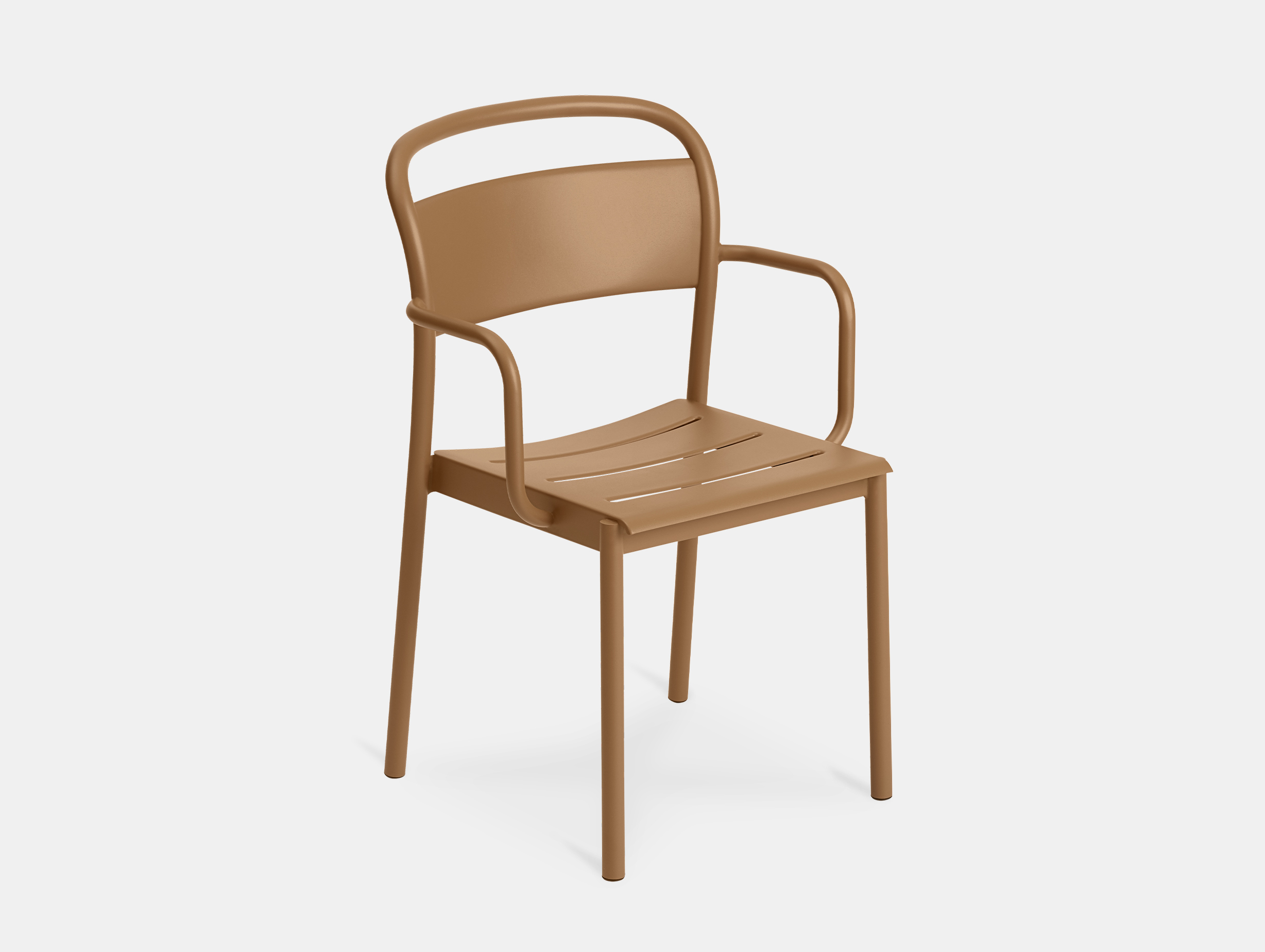 Muuto linear armchair burnt orange front