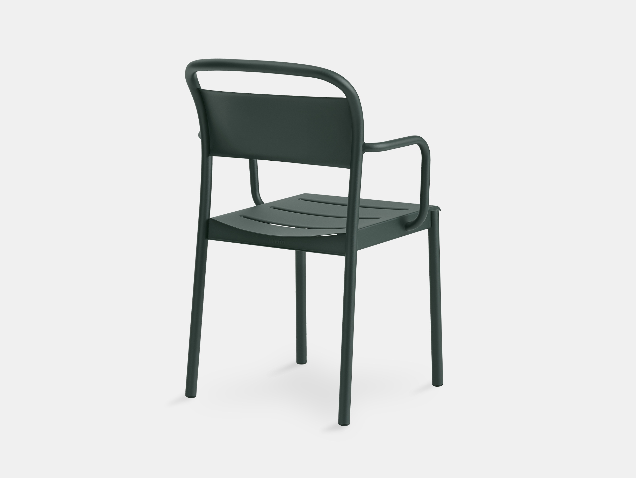 Muuto linear armchair dark green back