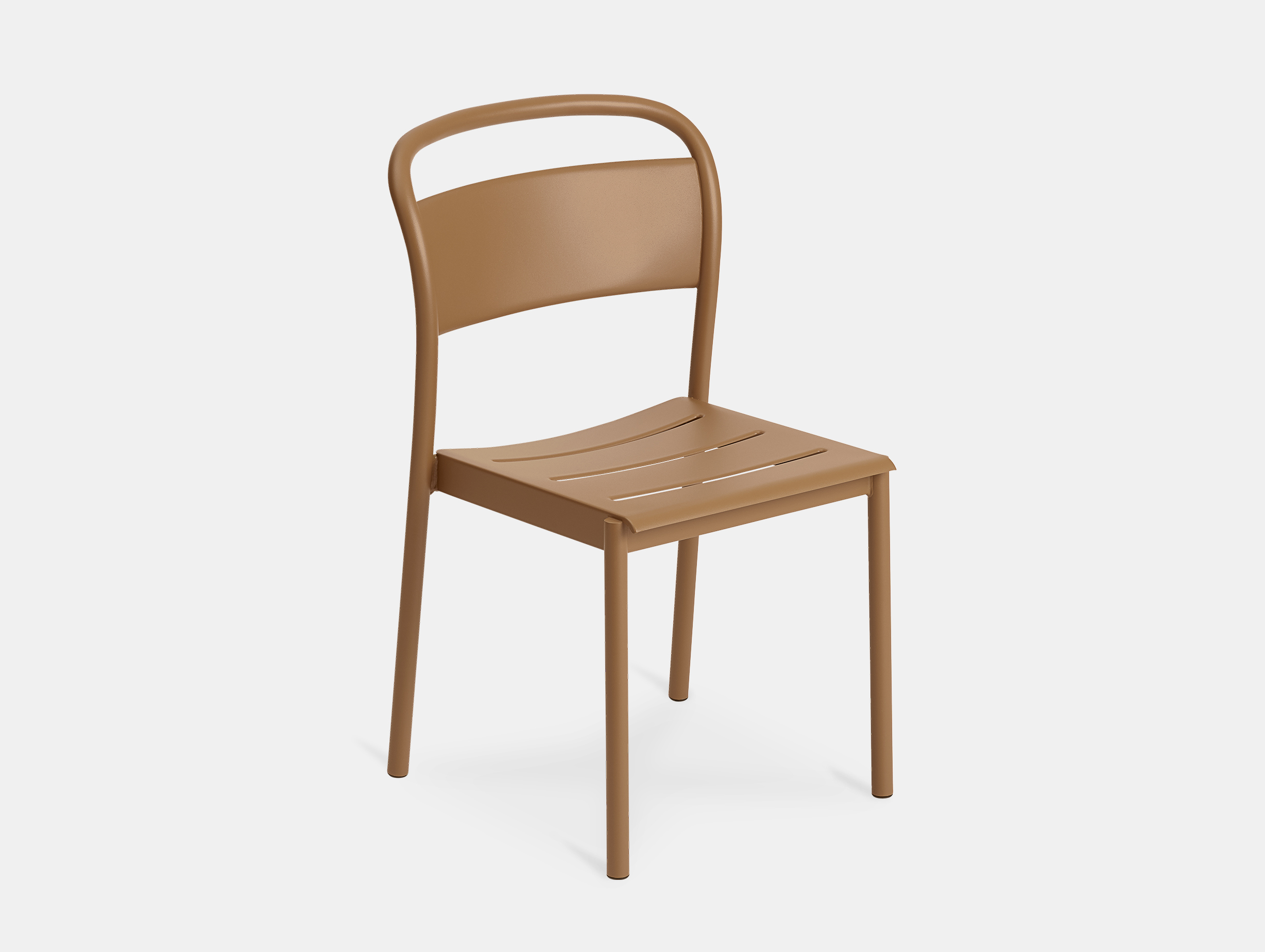 Muuto linear side chair burnt orange front