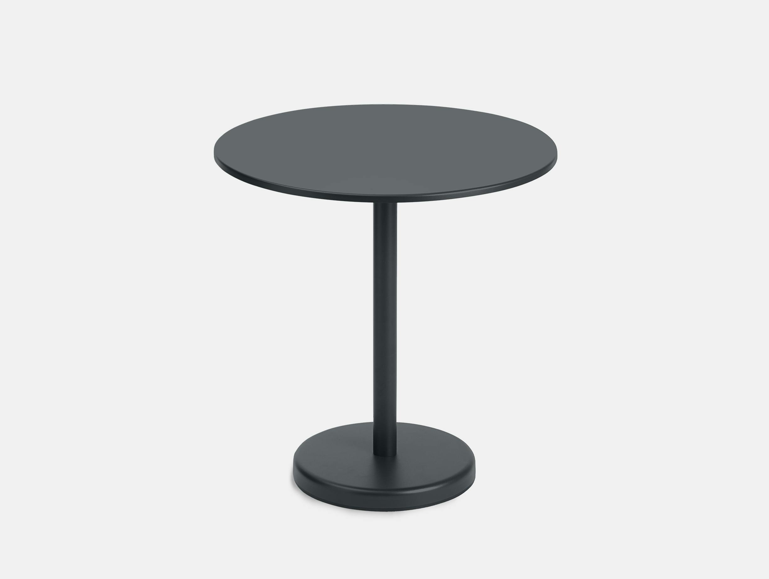 Muuto linear steel round cafe table black