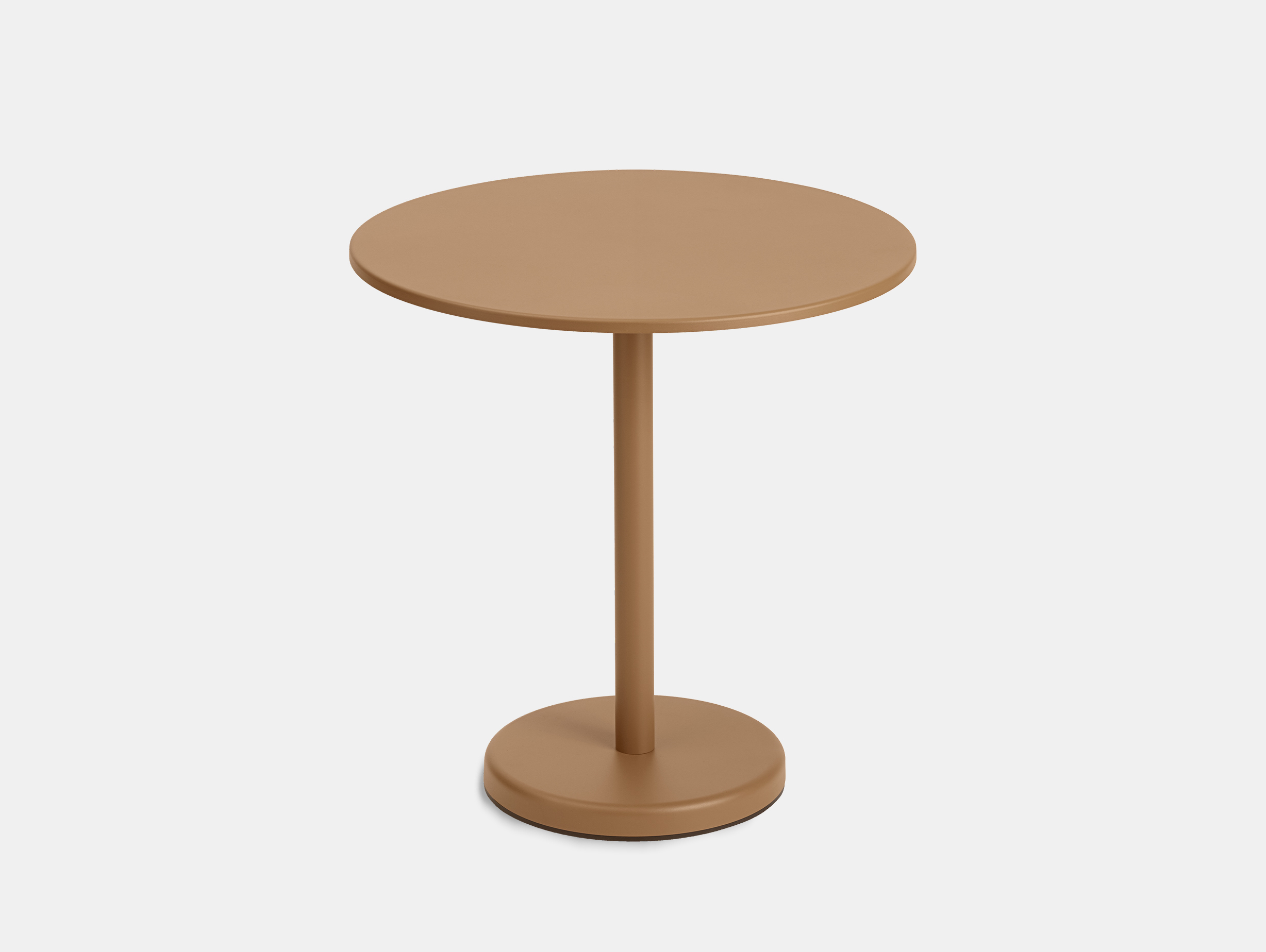 Muuto linear steel round cafe table burnt orange