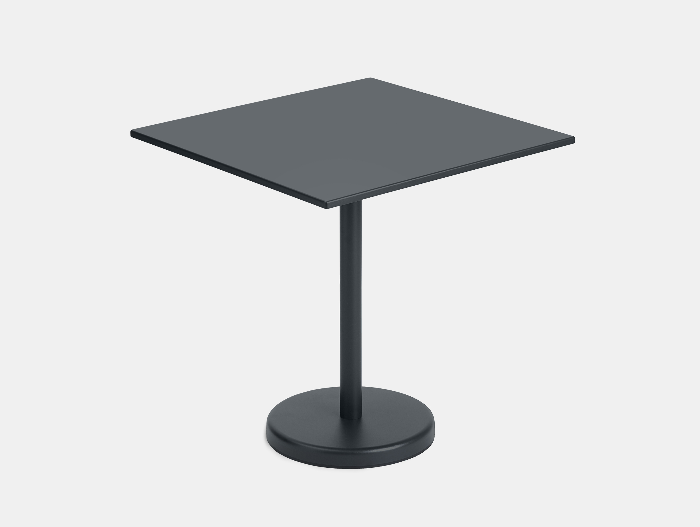 Muuto linear steel square cafe table black
