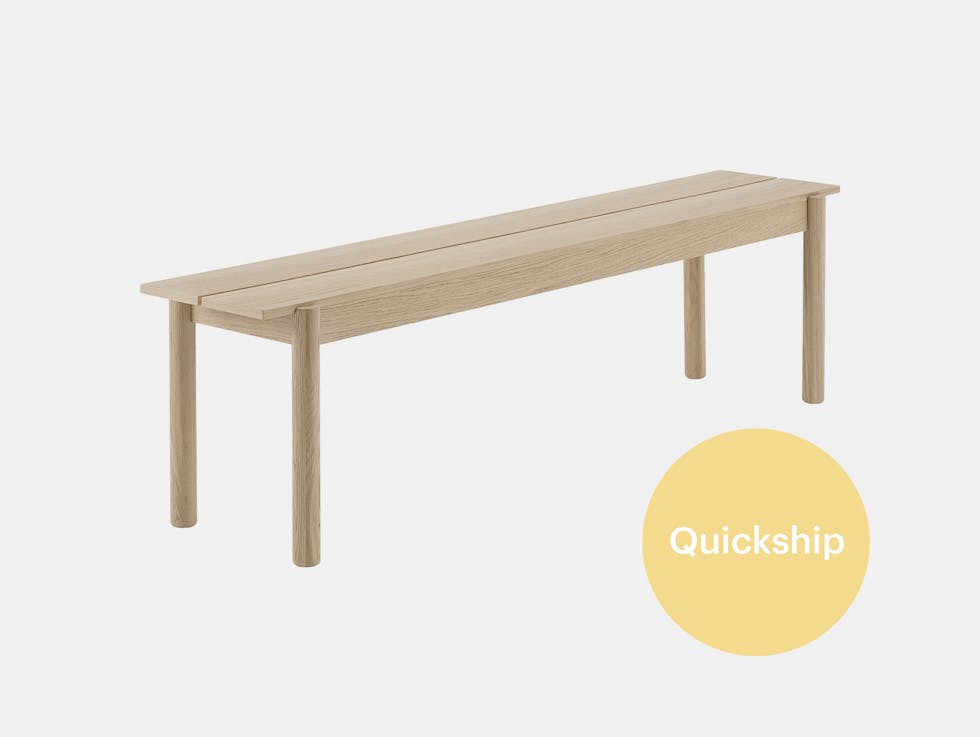Linear Wood Bench image