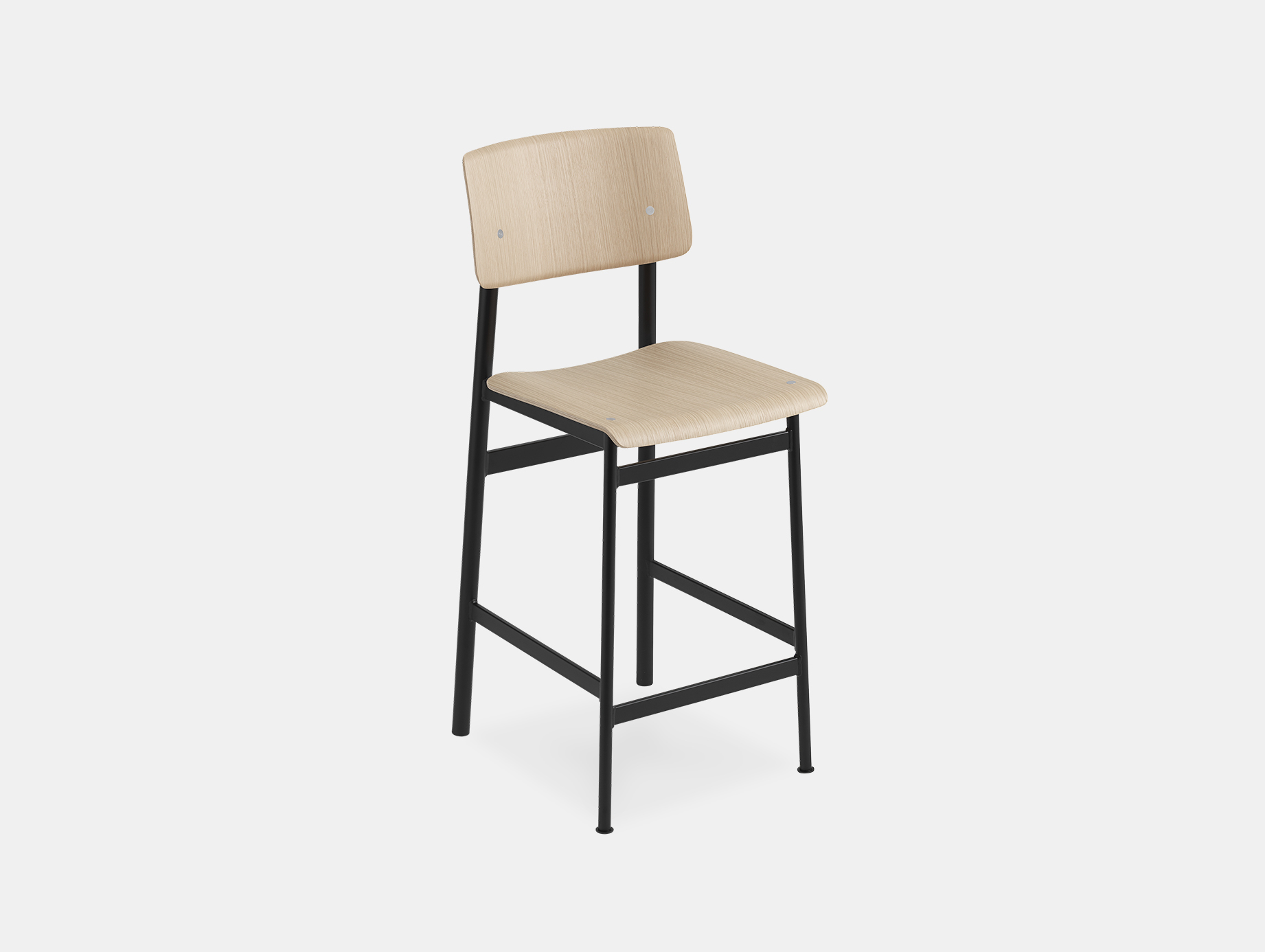 Muuto loft bar stool oak black