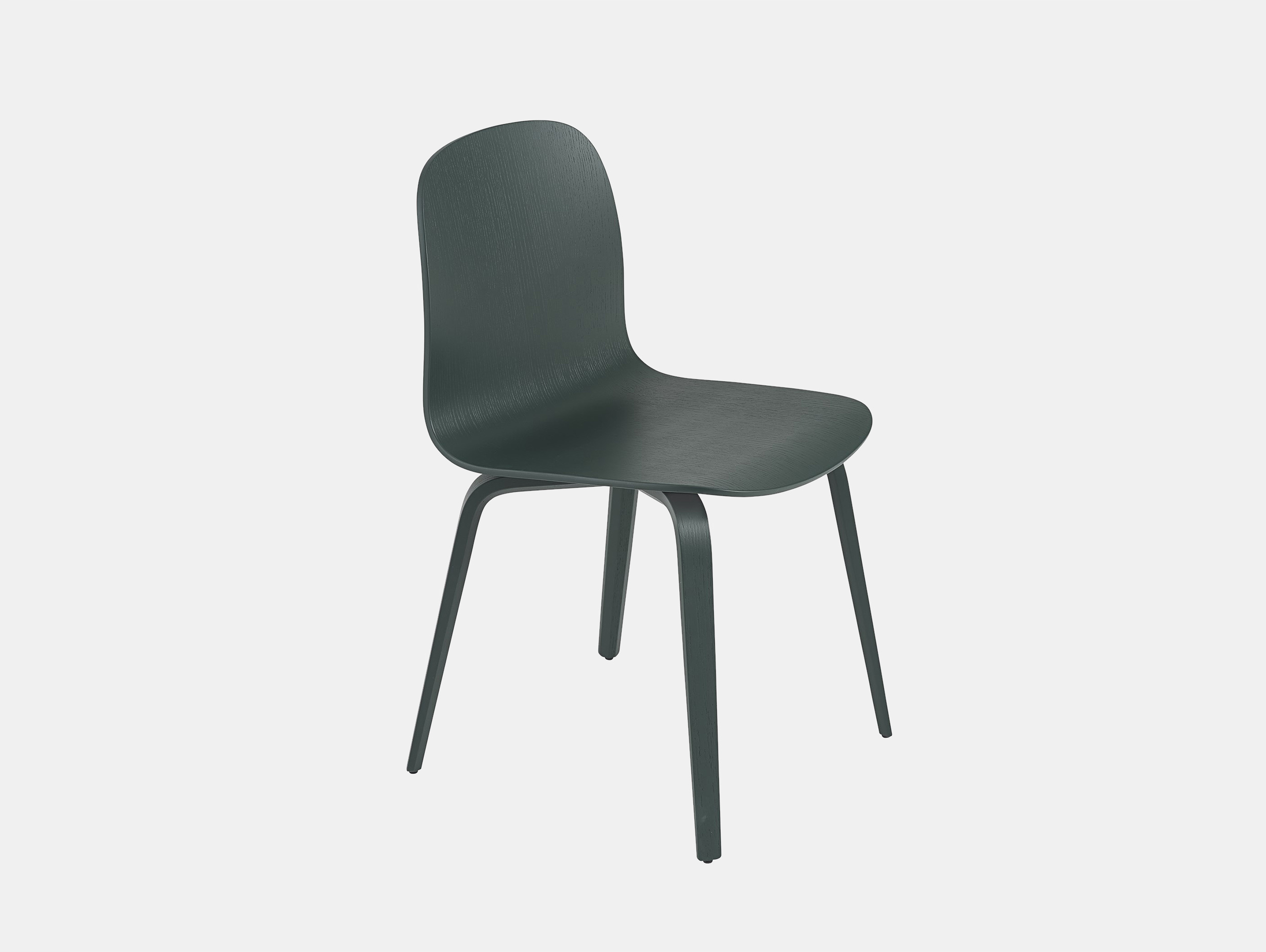 Muuto visu chair wood base dark green