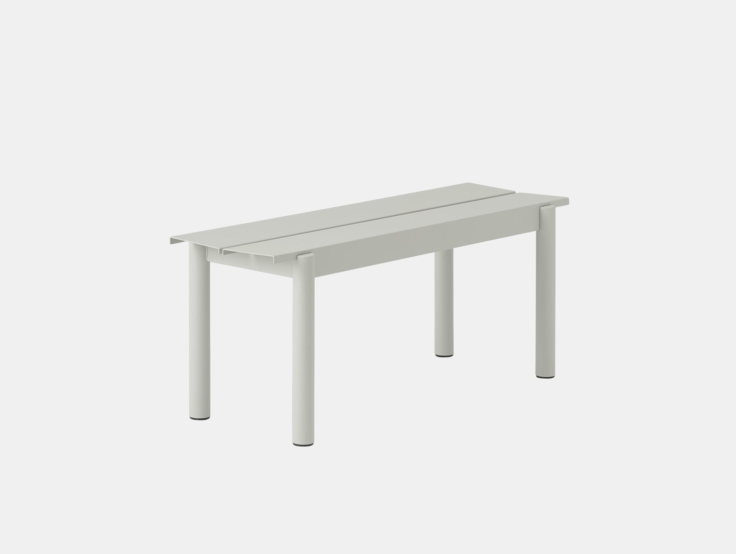 Muuto thomas bentzen linear steel bench outdoor 110 grey