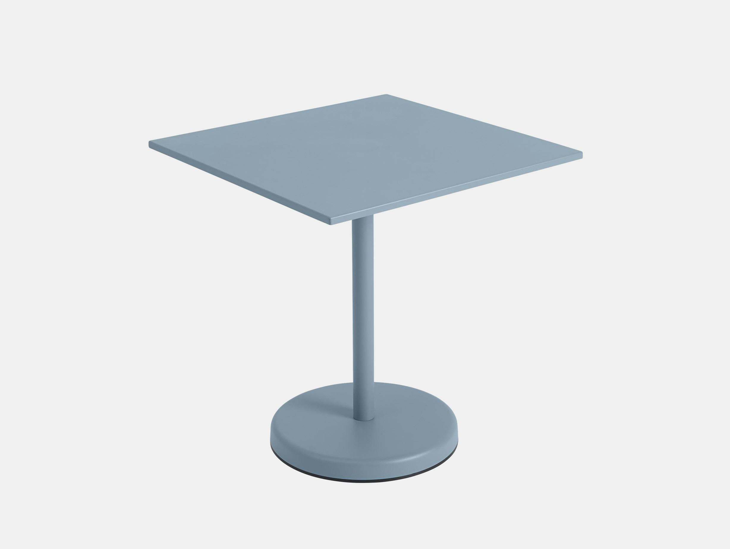 Muuto thomas bentzen linear steel cafe table pale blue
