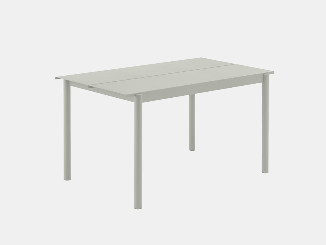 Muuto thomas bentzen linear steel table outdoor 140 grey