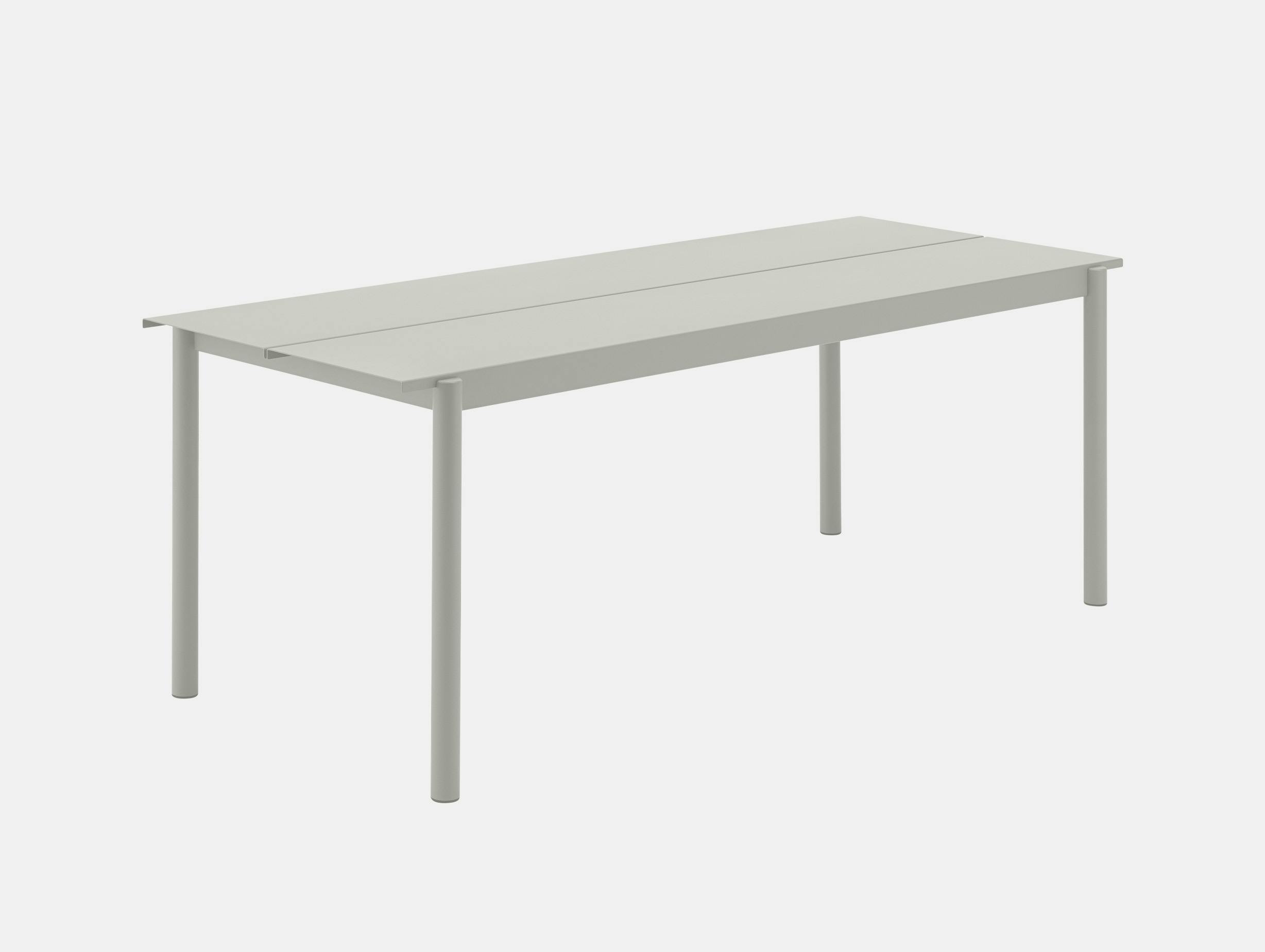 Muuto thomas bentzen linear steel table outdoor 200 grey