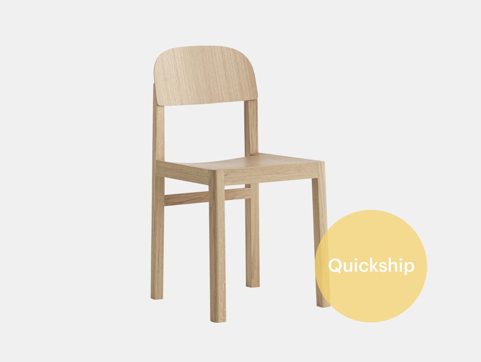 Quickship muuto cecile manz workshop chair oak