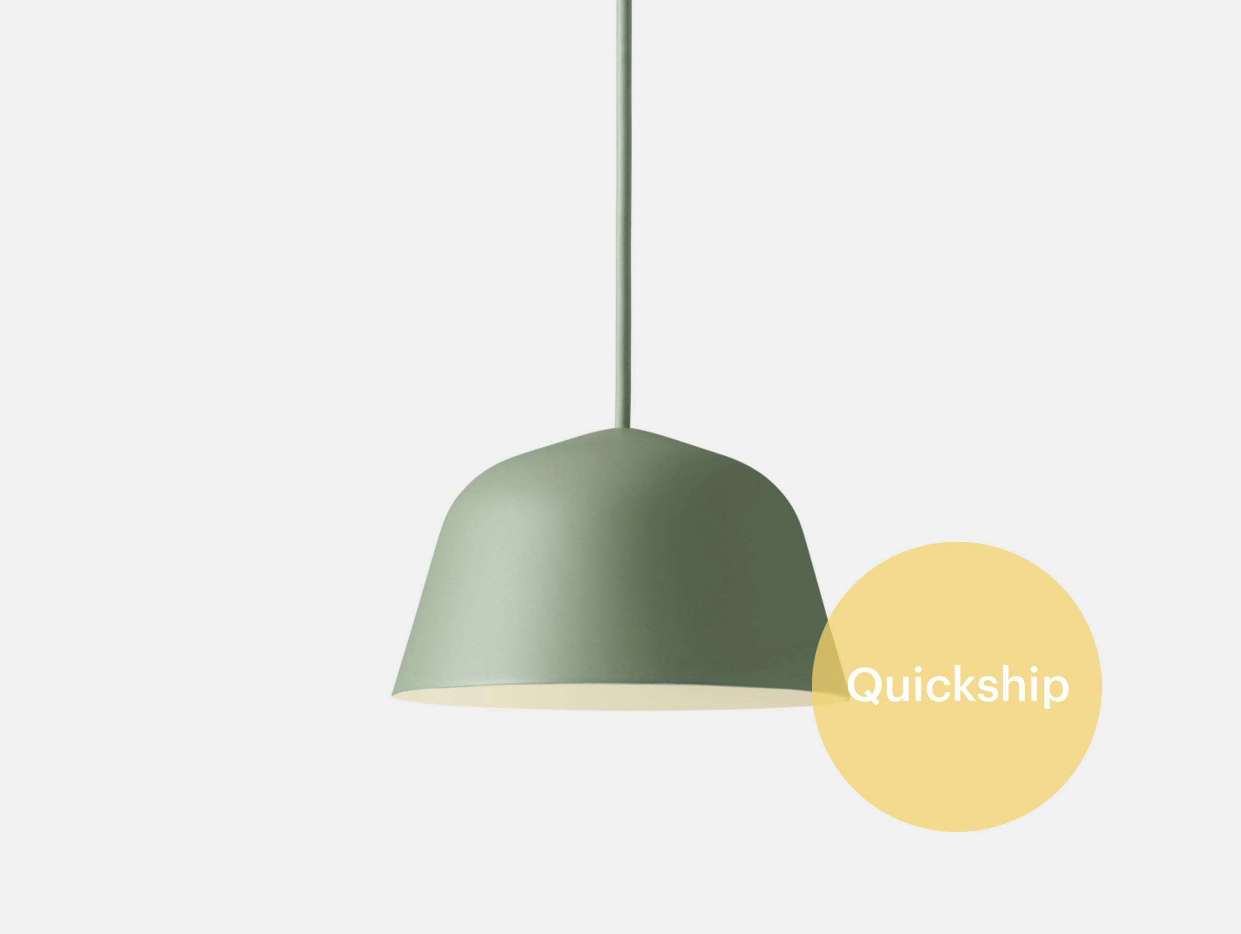 Quickship muuto taf studio ambit pendant light small dusty green