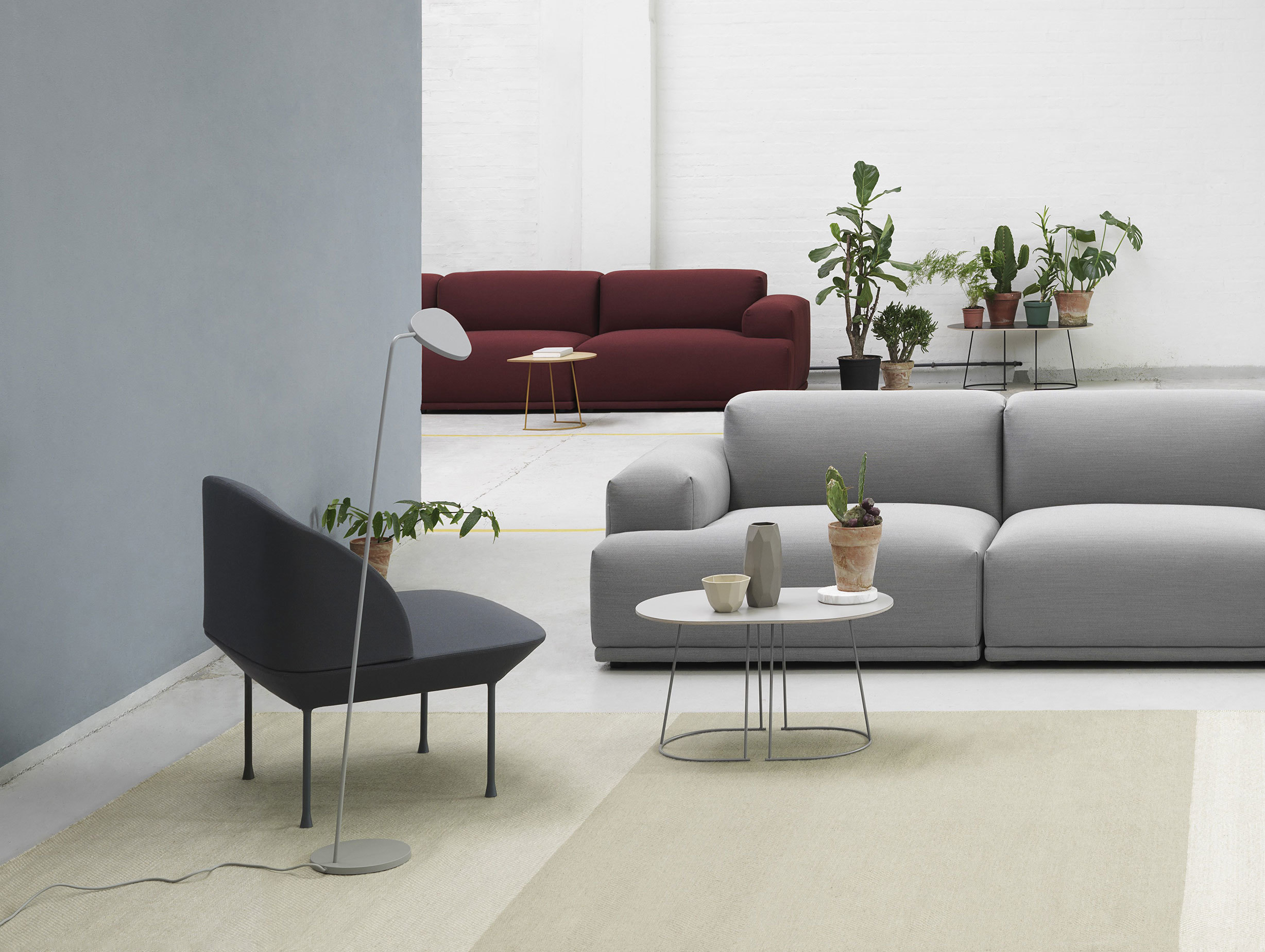 Muuto Connect Varjo Airy Restore Round Oslo Leaf