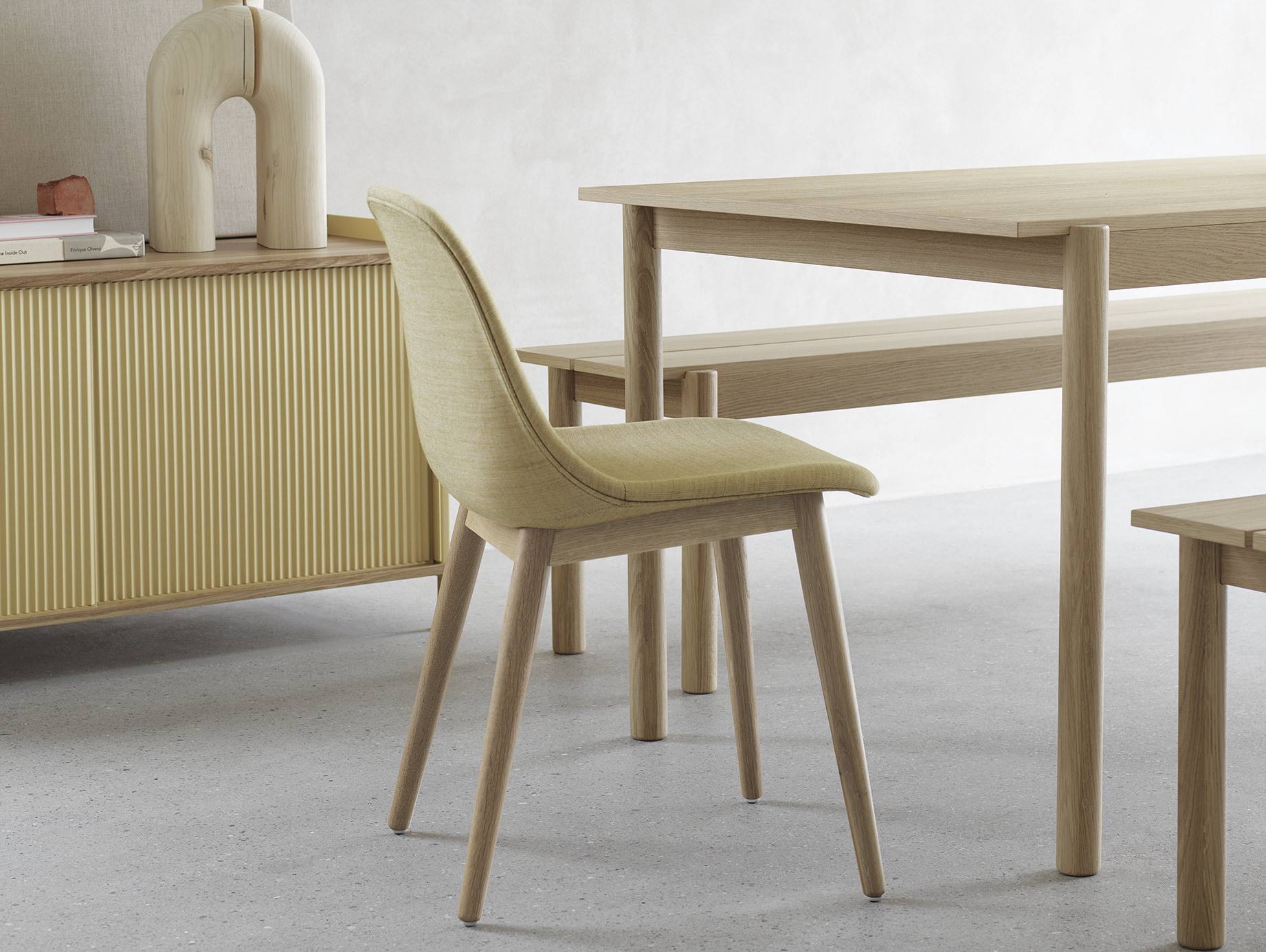 Muuto linear bench table wood 3