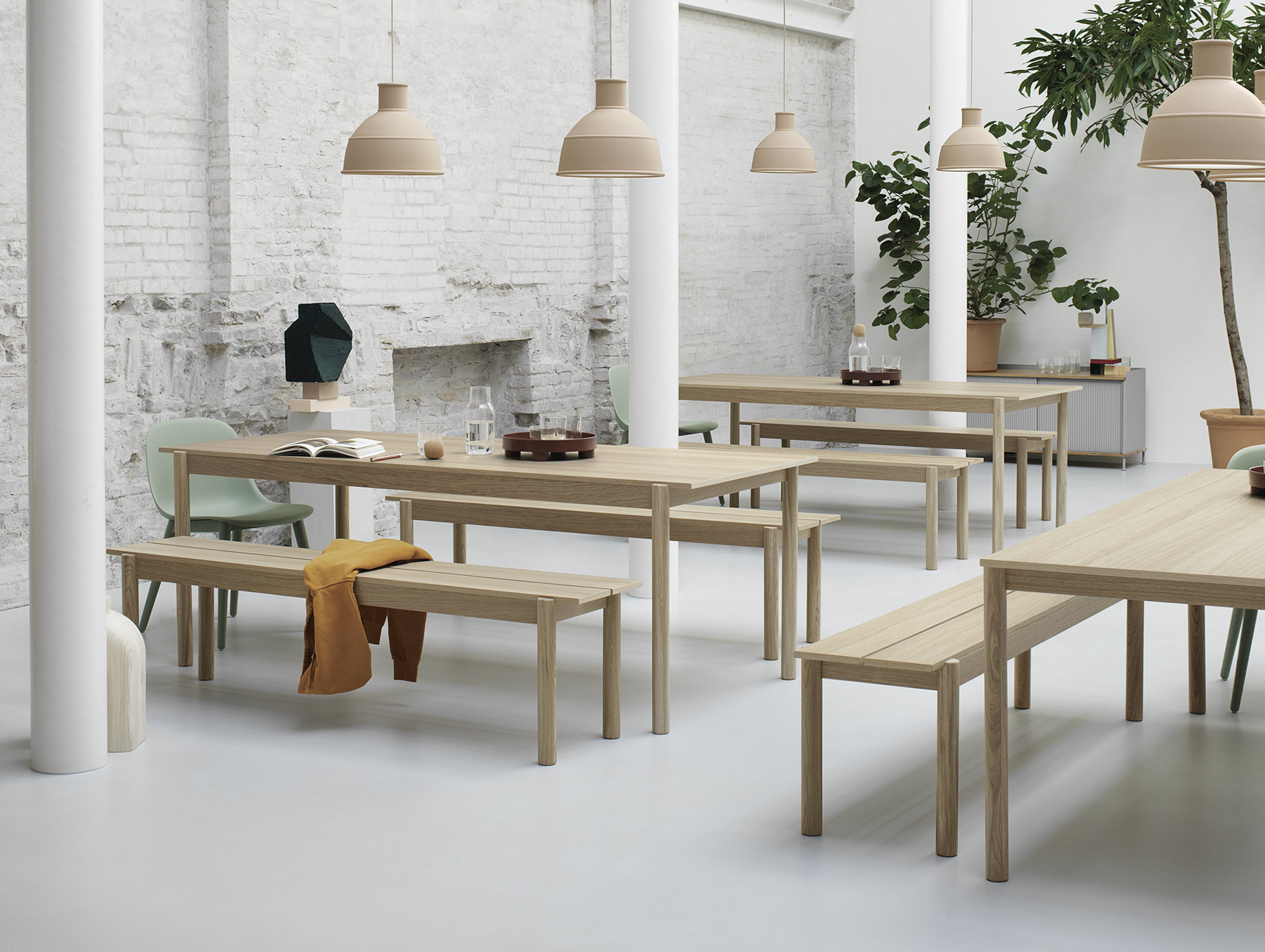 Muuto linear bench table wood 4