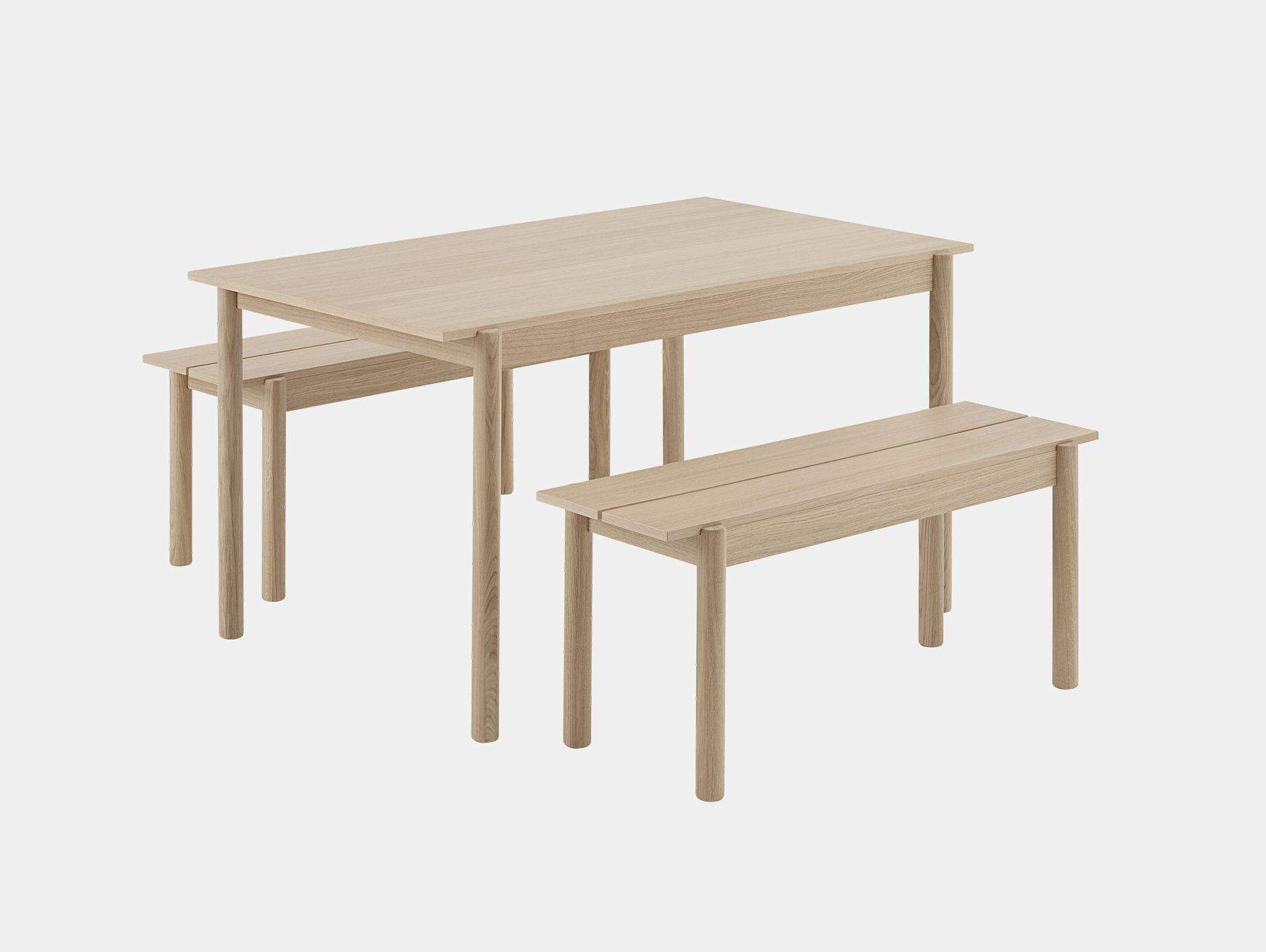 Muuto linear bench table wood 5