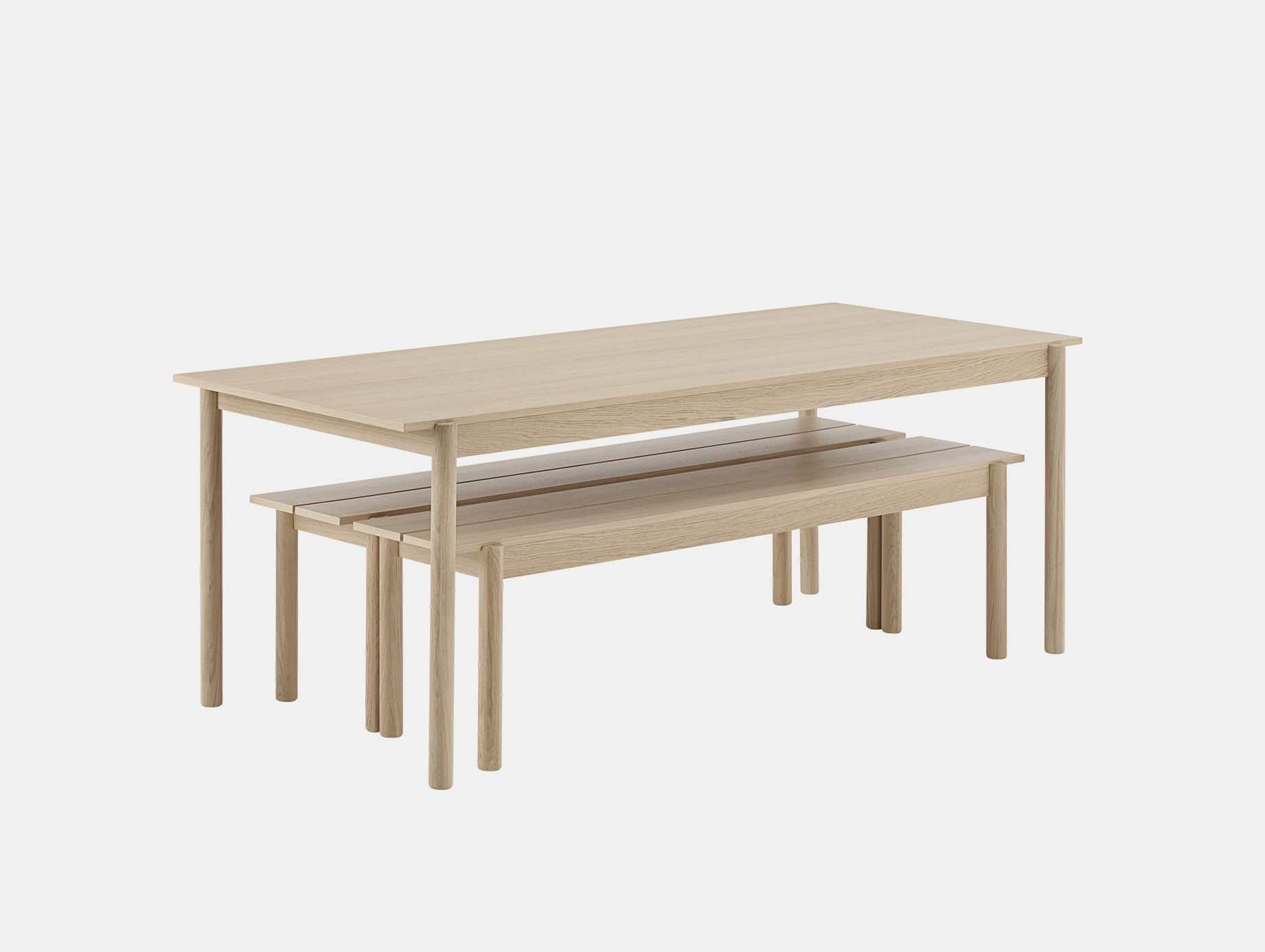 Muuto linear bench table wood 7