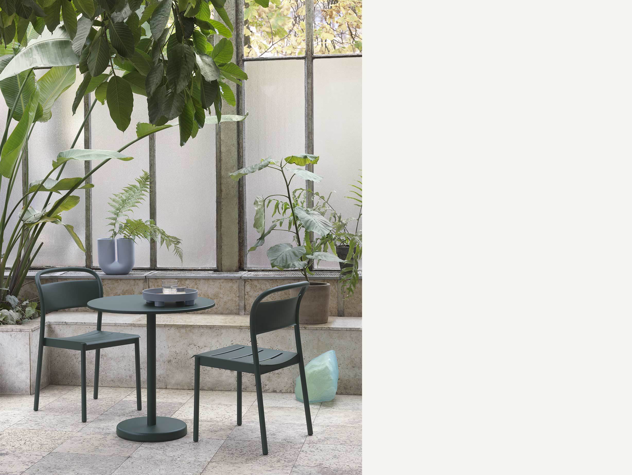 Muuto linear steel cafe table round ls 2