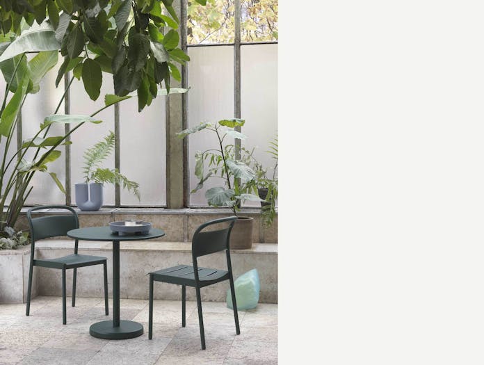 Muuto linear steel cafe table round ls 2