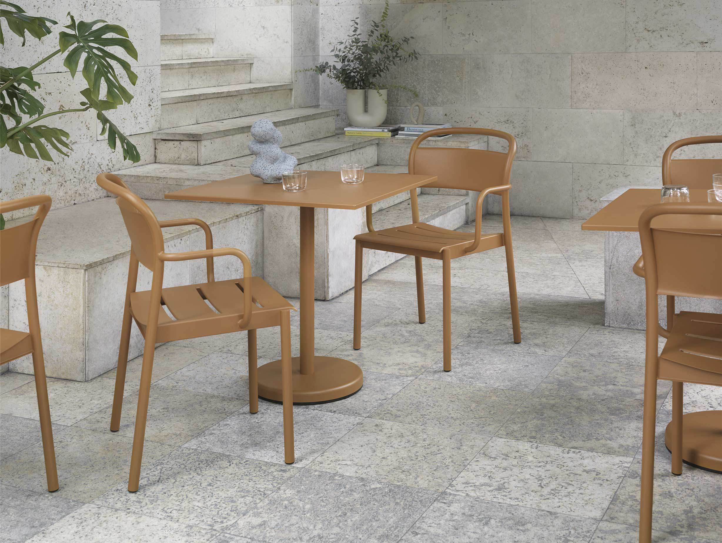 Muuto linear steel square cafe table ls