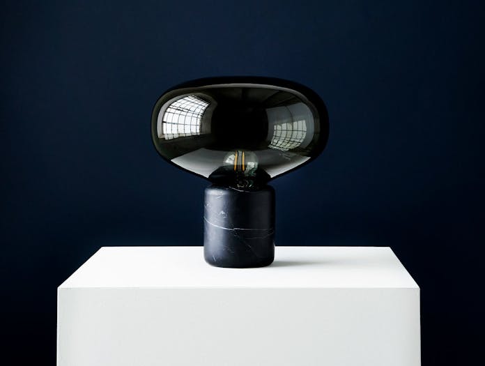 New Works Karl Johan Table Lamp Black Marble 2 Signe Hytte