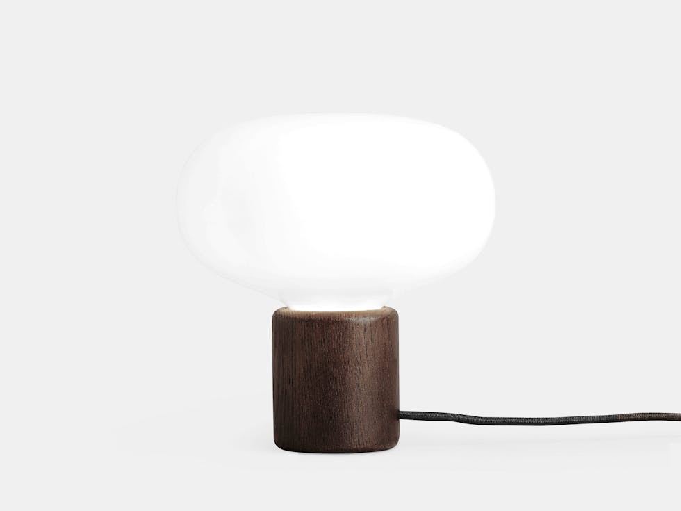 New Works Karl Johan Table Lamp Smoked Oak Signe Hytte New Works Karl Johan Table Lamp Smoked Oak Signe Hytte