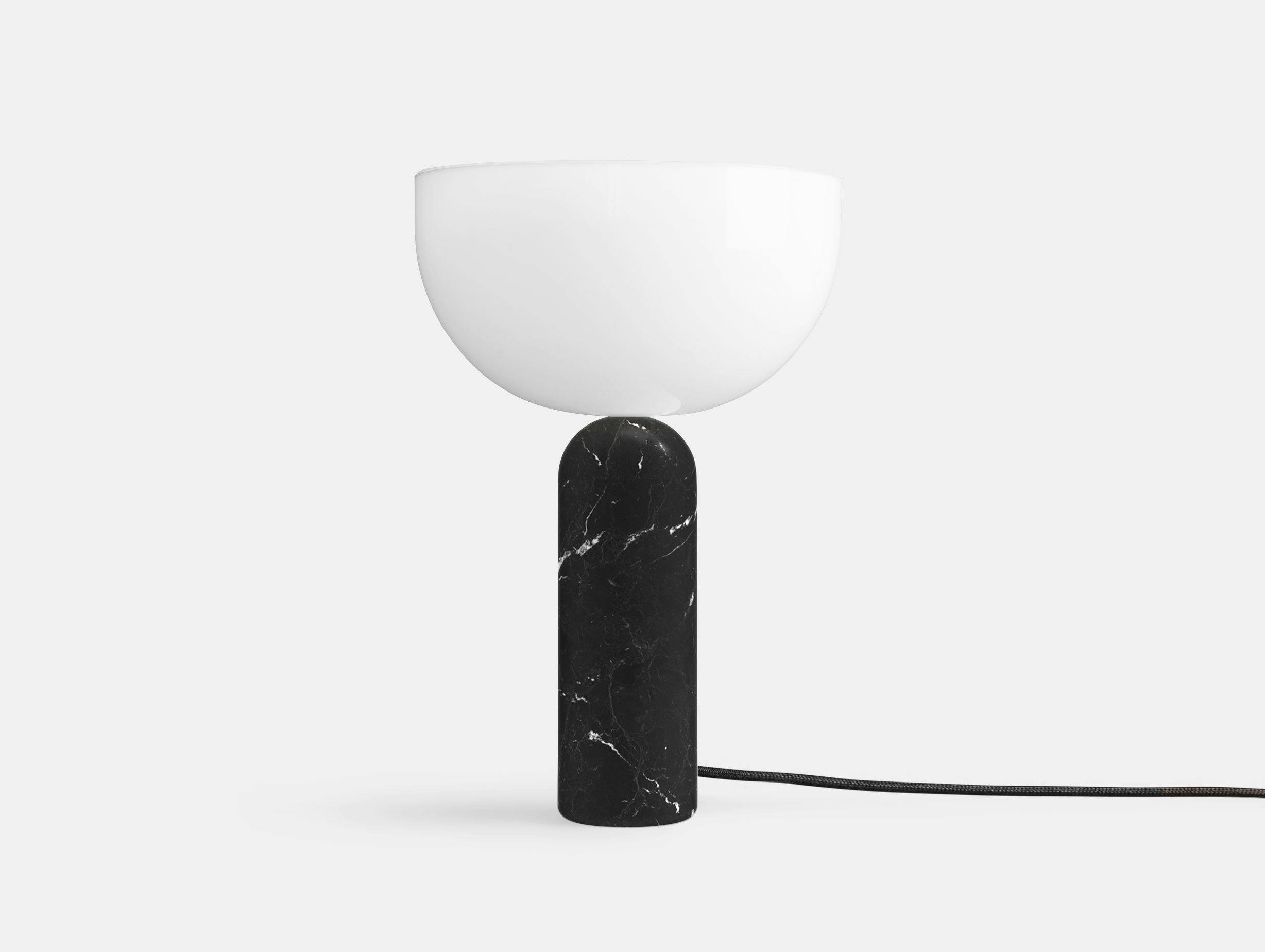 New Works Kizu Table Lamp High Black Marble Lars Tornoe