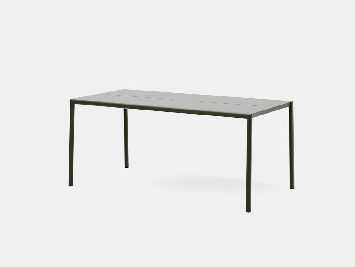 New works hannes fritz may table rectangle dark green