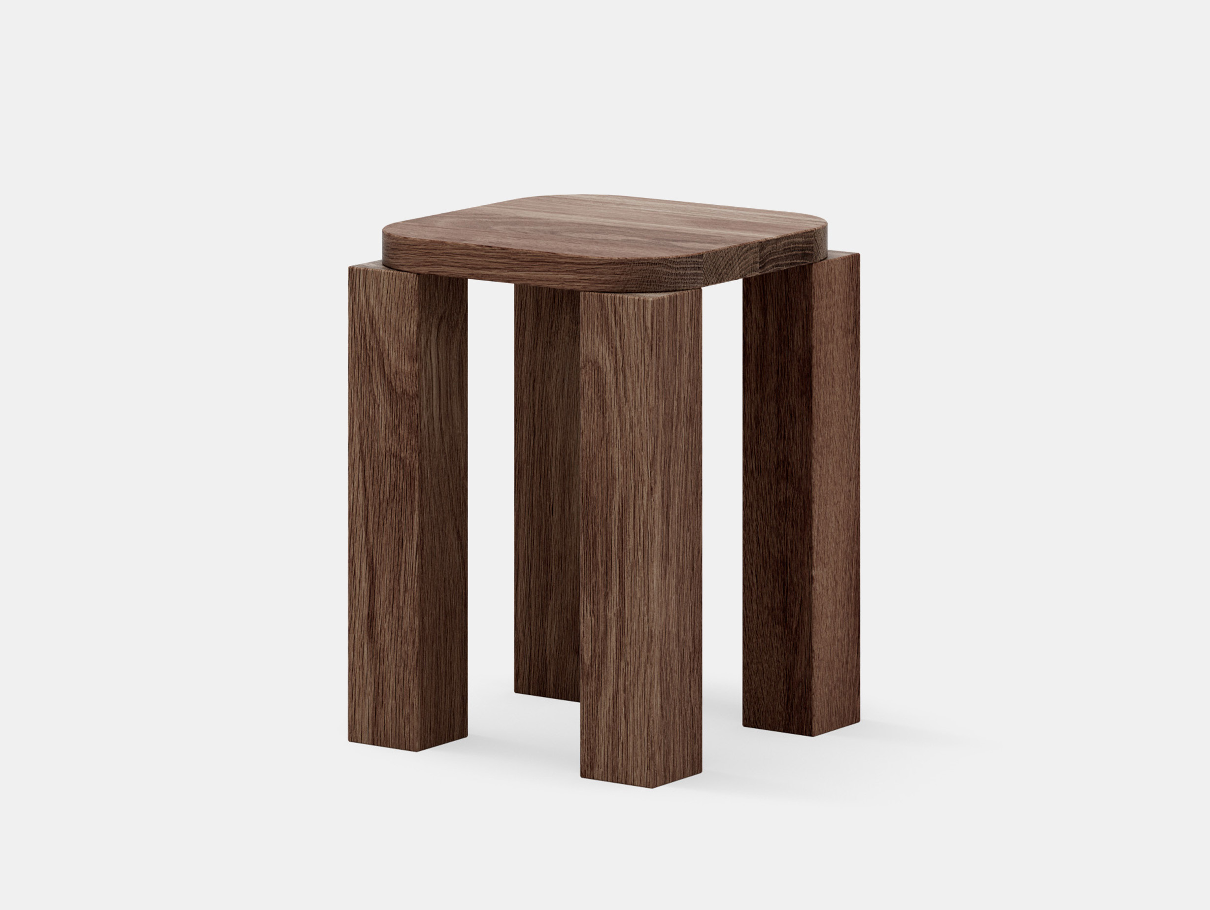 New works john astbury atlas stool side table fumed oak