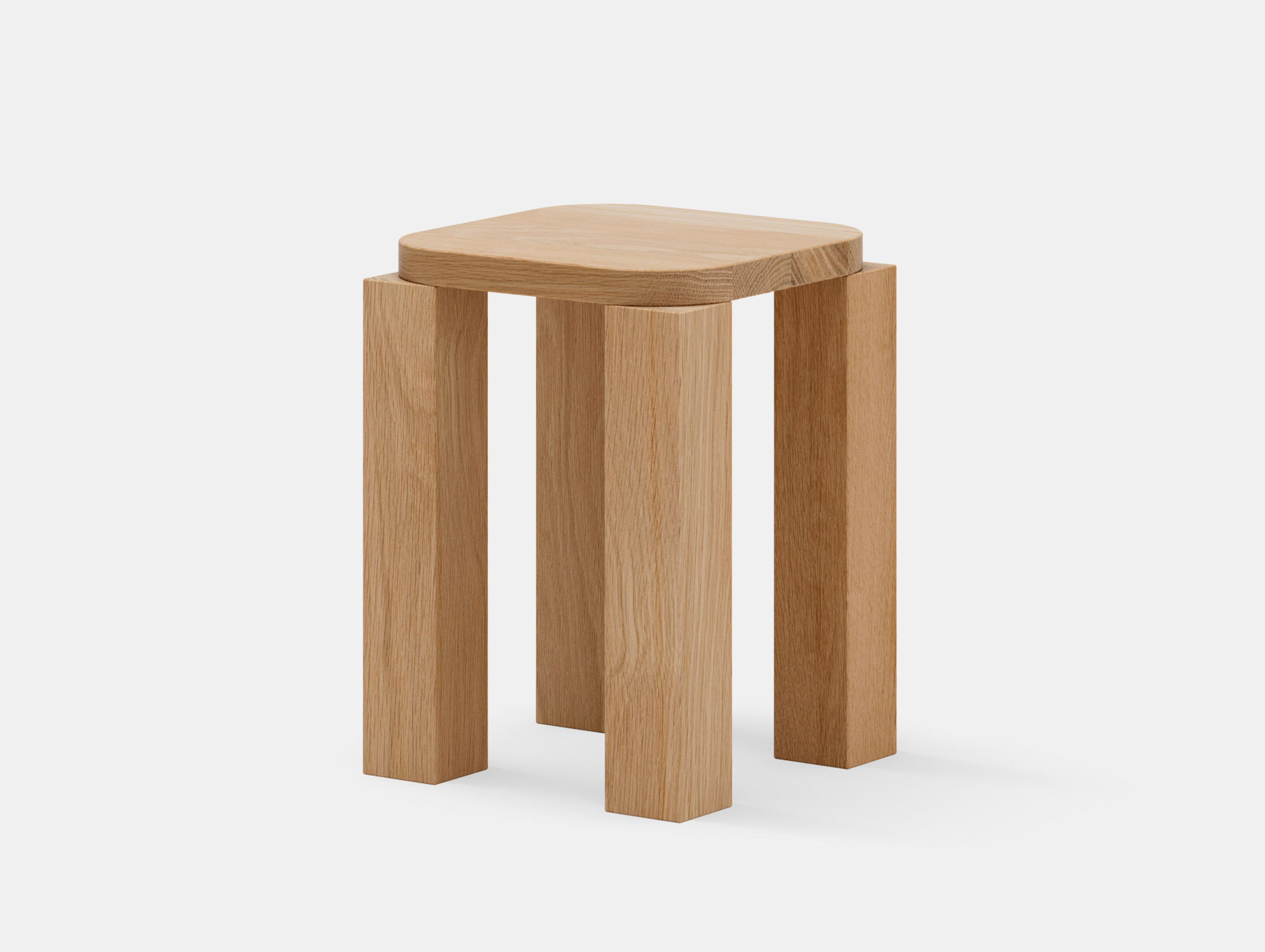 New works john astbury atlas stool side table oak