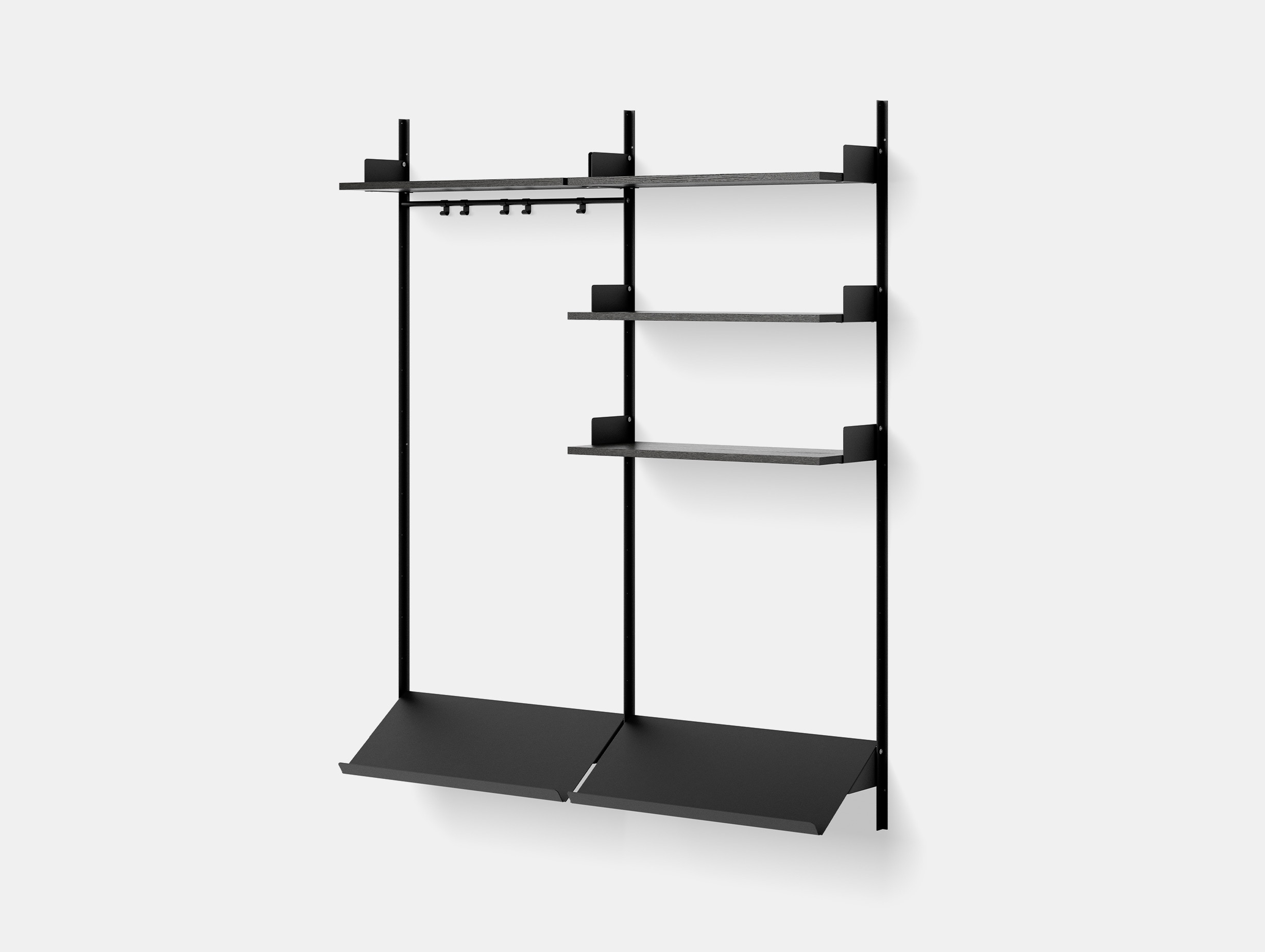 New works knut bendik humlevik shelving system modular black black