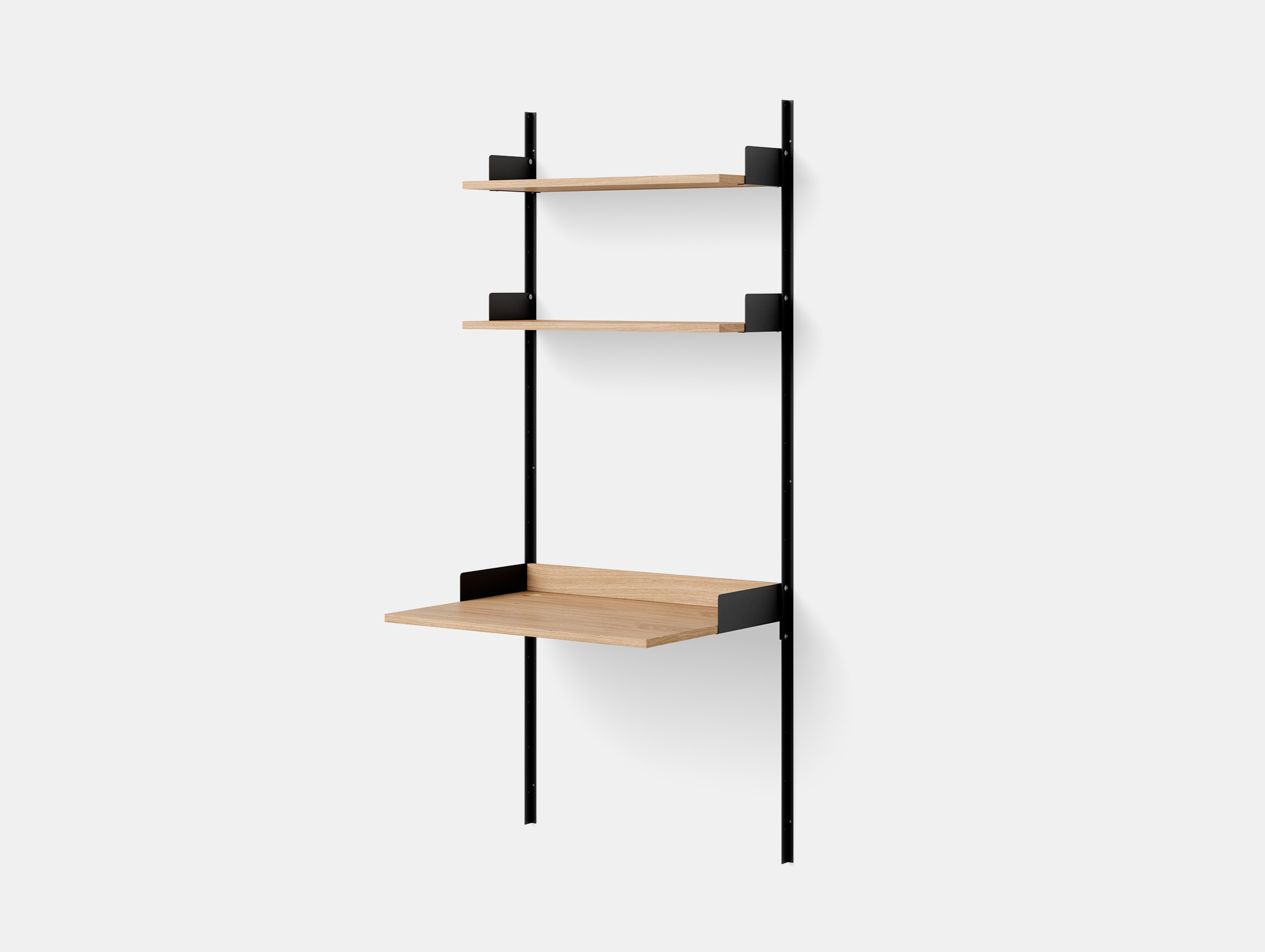 New works knut bendik humlevik study shelves oak black