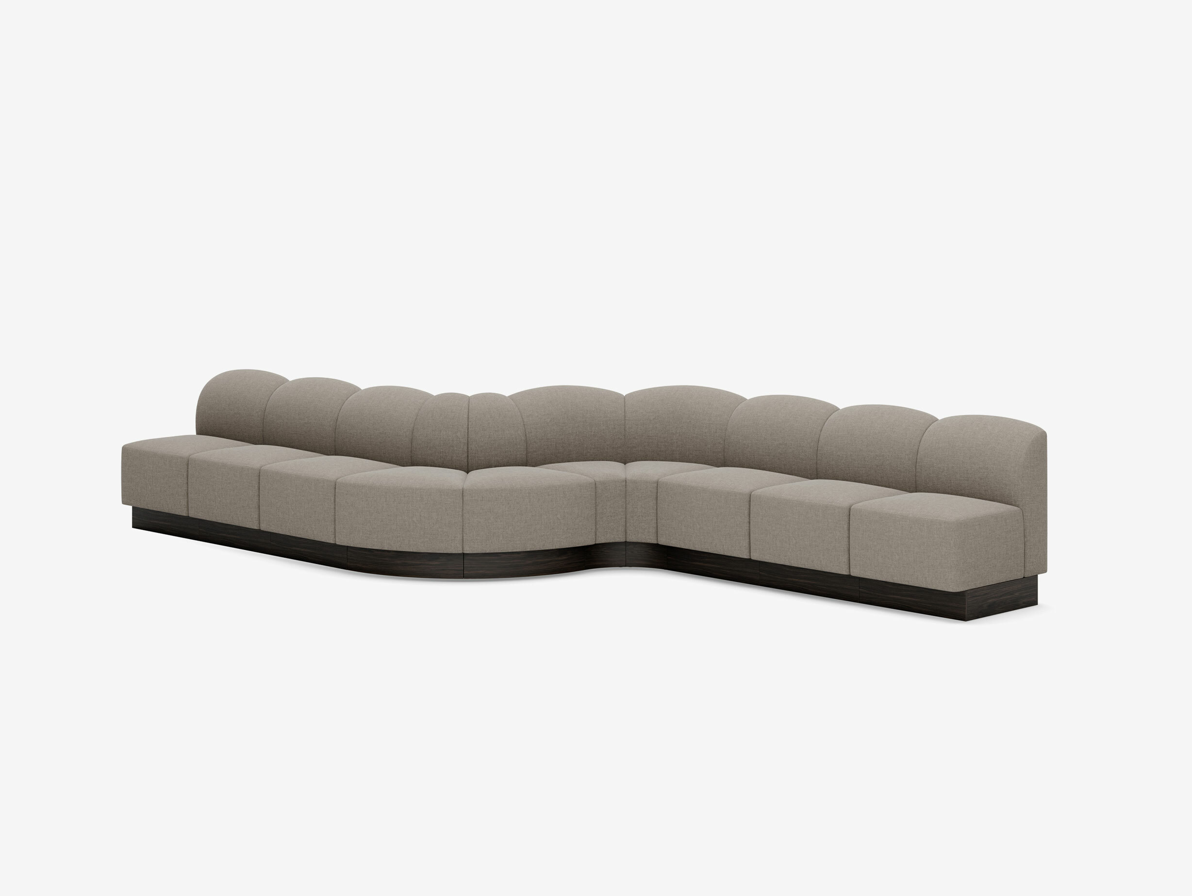 New works shore modular dining sofa configuration 2 romo ruskin nori