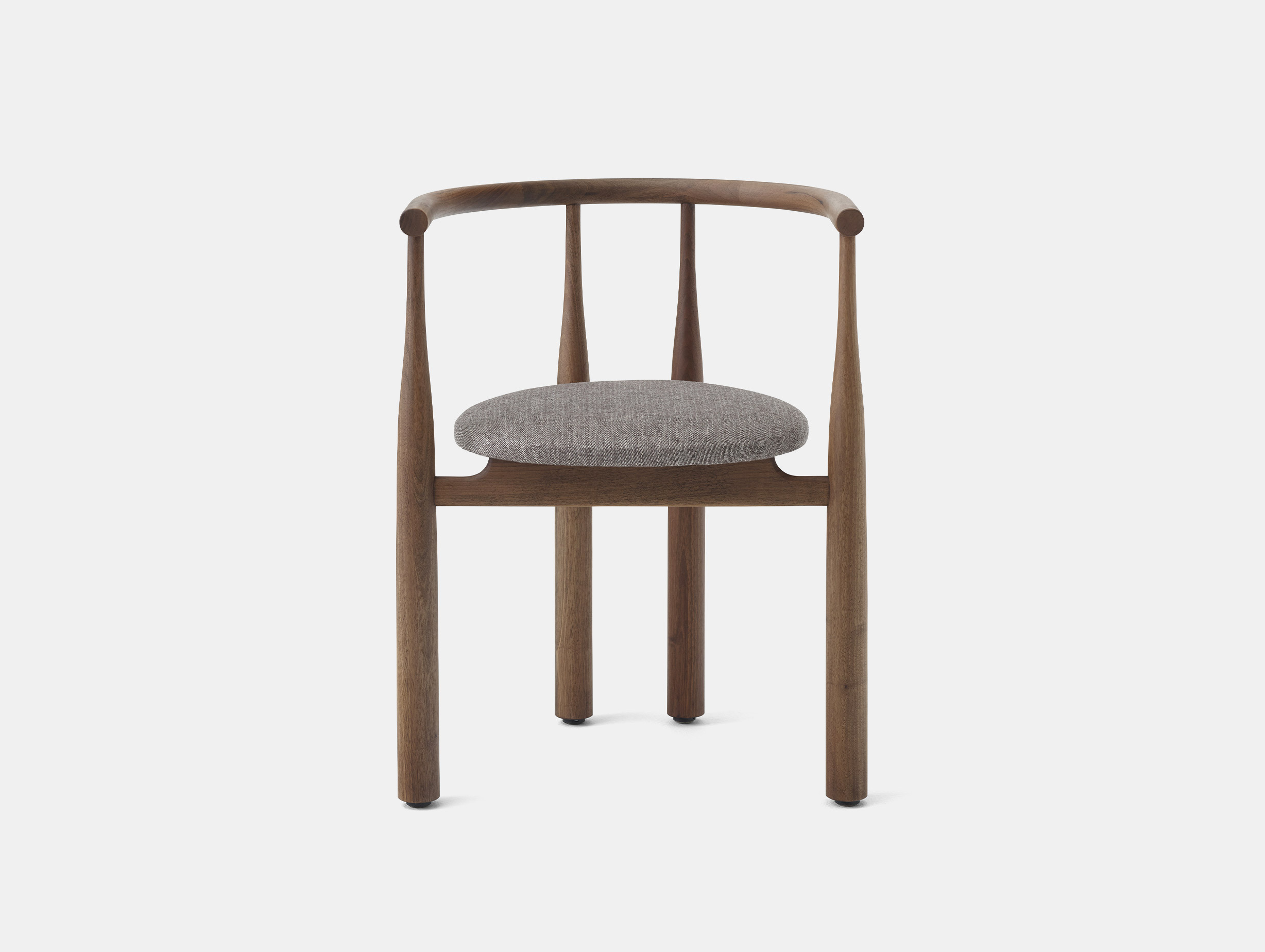 New works steven bukowski bukowski chair upholstered walnut romo linara 342