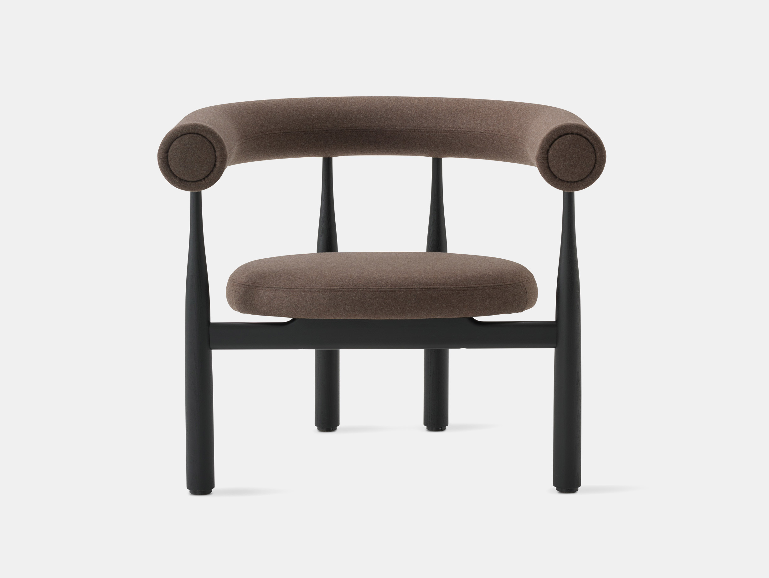 New works steven bukowski lounge chair black nevotex wooly plus 1008