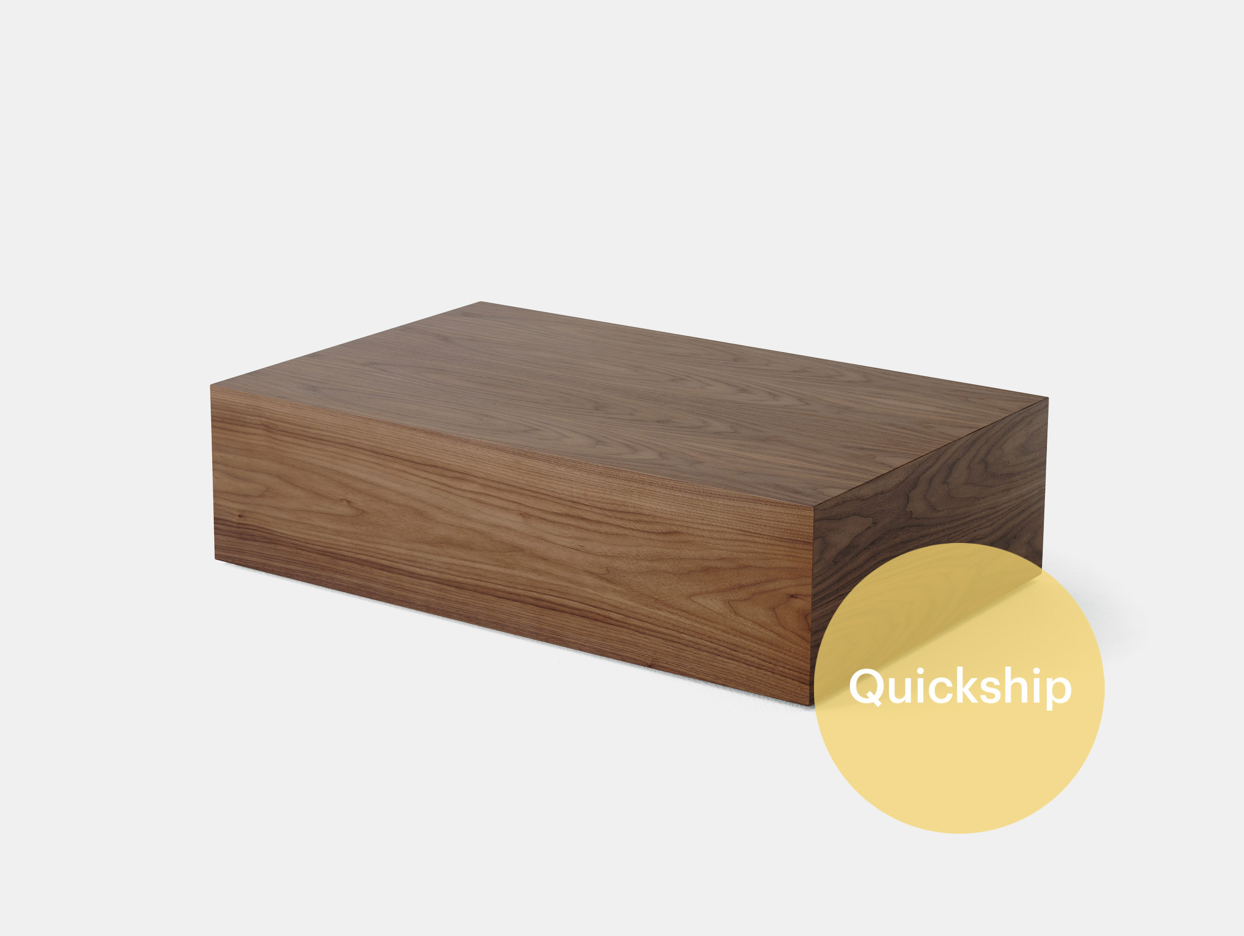 Quickship new works limlu mass coffee table high walnut