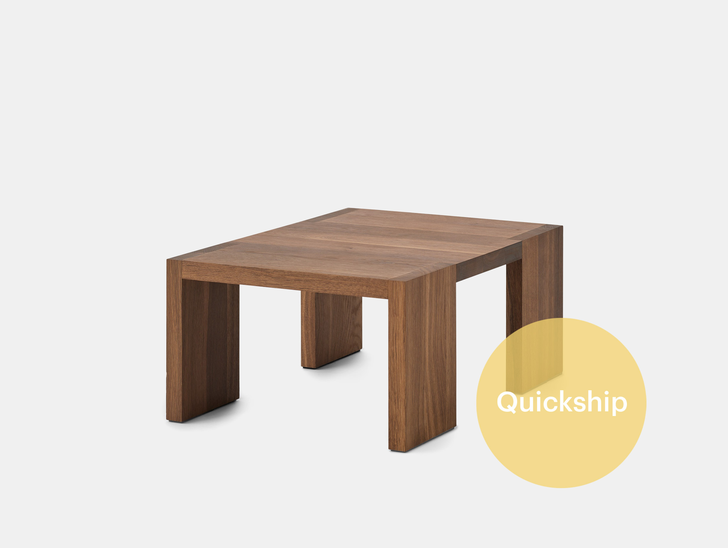 Quickship new works omayra maymo tenon side table small fumed oak